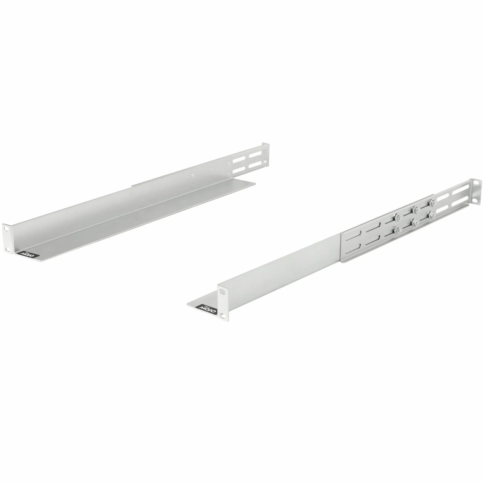 Tecmojo Rails de Rack 1U, Étagère de Rack à 4 Montants, Profondeur Réglable 530-812mm, Capacité 54kg, Argenté
