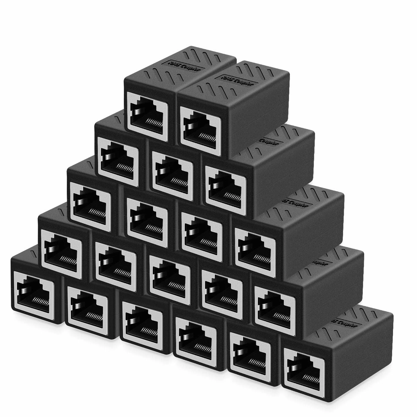 Coupleur RJ45, connecteurs Ethernet, coupleur en ligne pour câble Ethernet Cat7/Cat6/Cat5e/Cat5 – Femelle vers femelle (lot de 20)