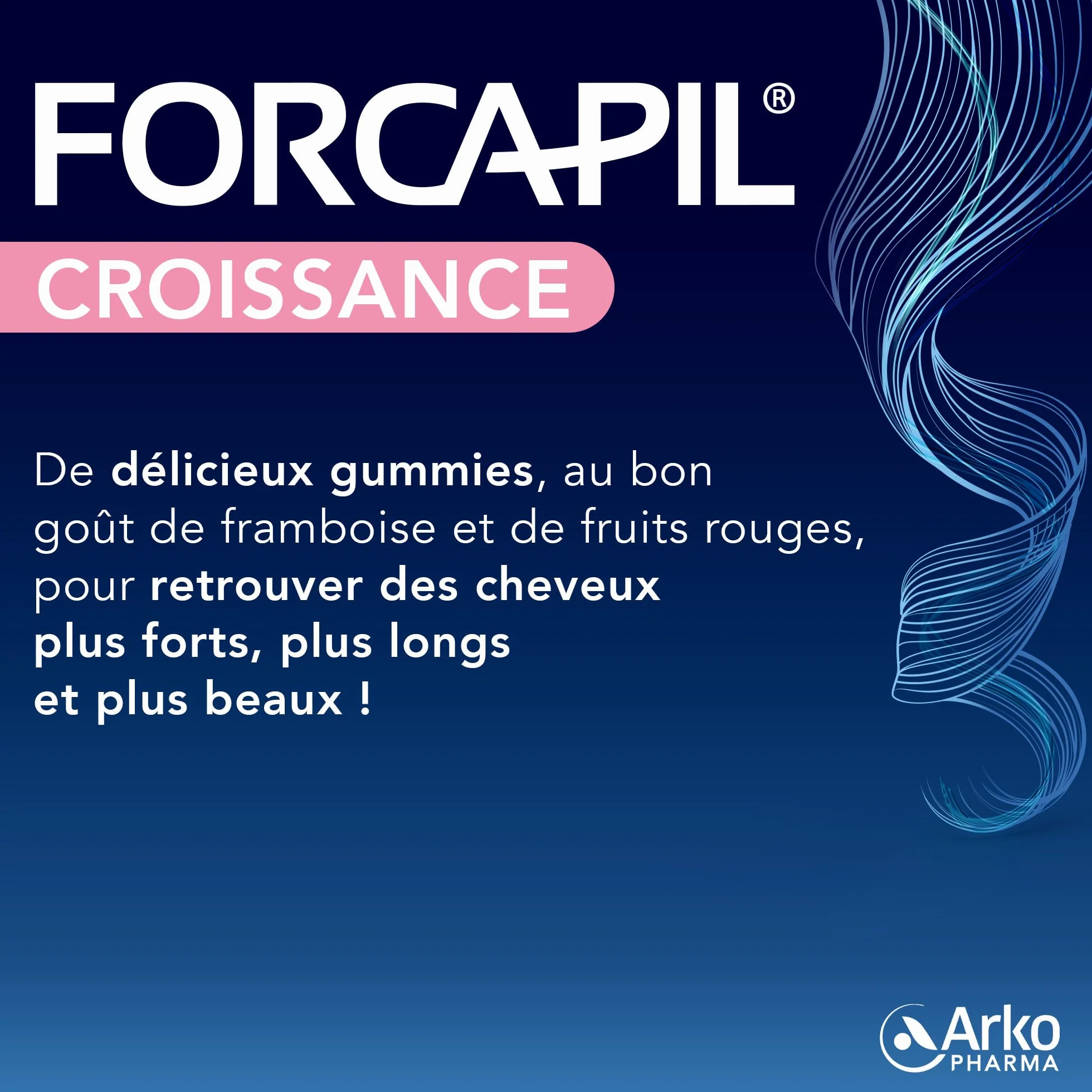 Arkopharma Forcapil Gummies Croissance Cheveux et Ongles 60 gummies