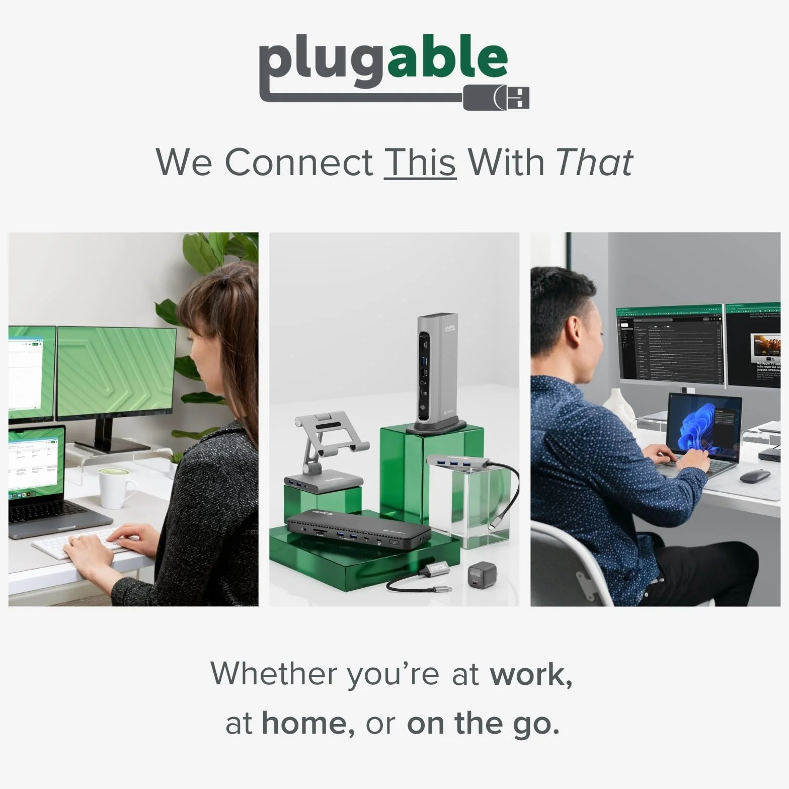 Plugable Adaptateur Graphique USB 2.0 vers VGA DVI HDMI Plusieurs Écrans 1920x1080 Windows 10 8.1 7 XP