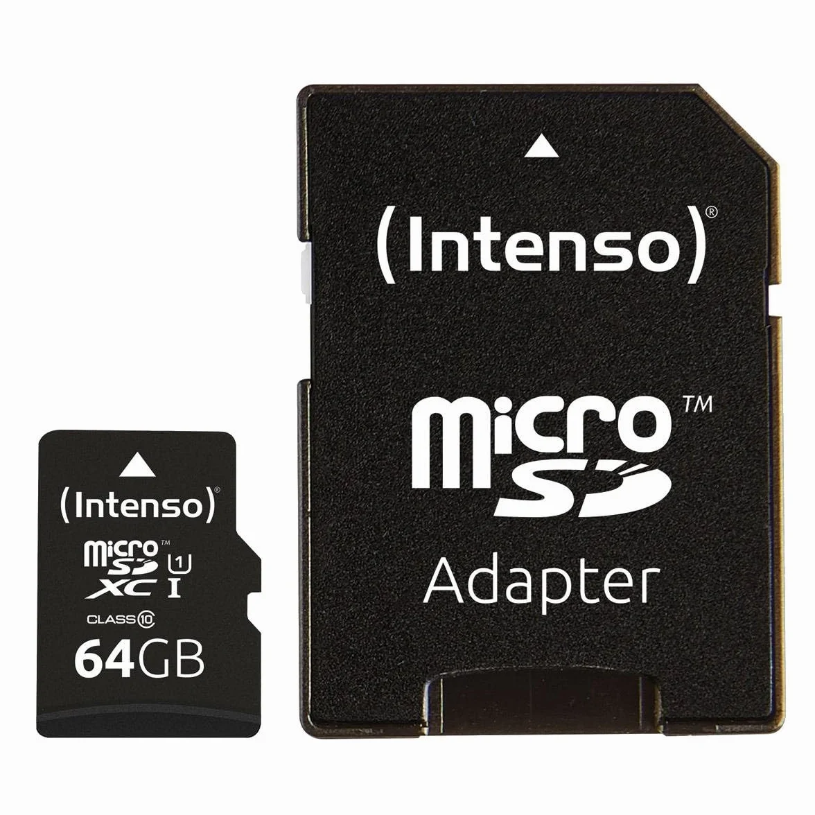 Intenso Premium microSDXC Lot de 3 Cartes mémoire 64 Go Classe 10 UHS-I avec Adaptateur SD Noir