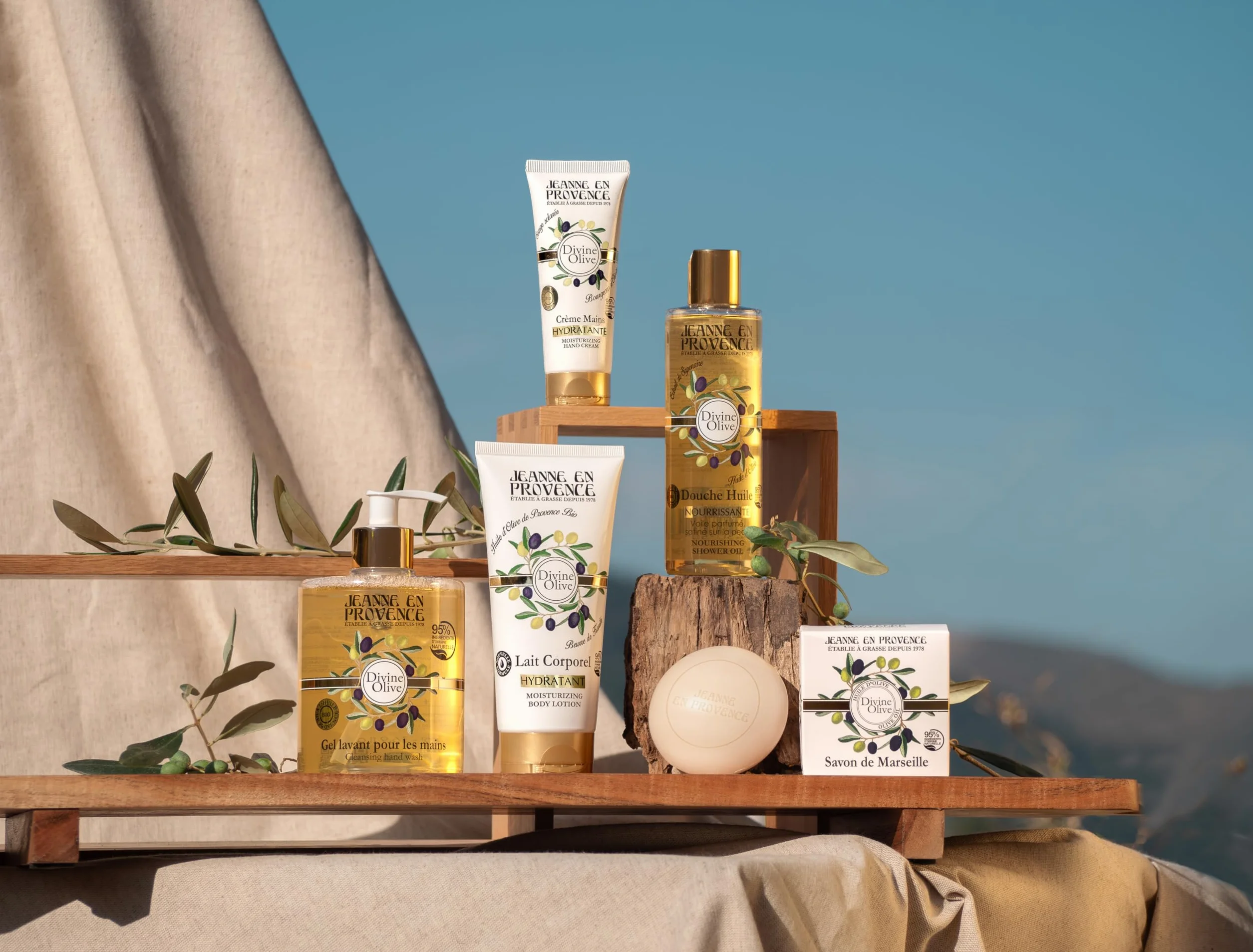 JEANNE EN PROVENCE Douche Huile Divine Olive Gel Douche Peaux Sèches 250 ml