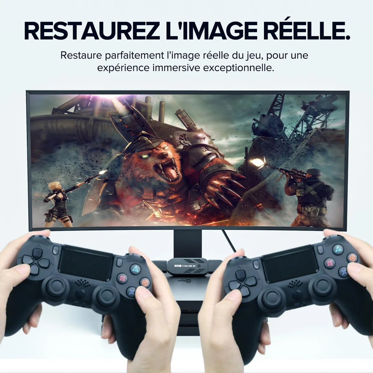 Mwin Carte de Capture vidéo, Cam Link 4K, Full HD 4K30/1080p120, Faible Latence, HDMI vers USB 3.0, Capture de Jeux vidéo pour Jeux, Streaming, Diffusion en Direct, enseignement en Ligne, conférence