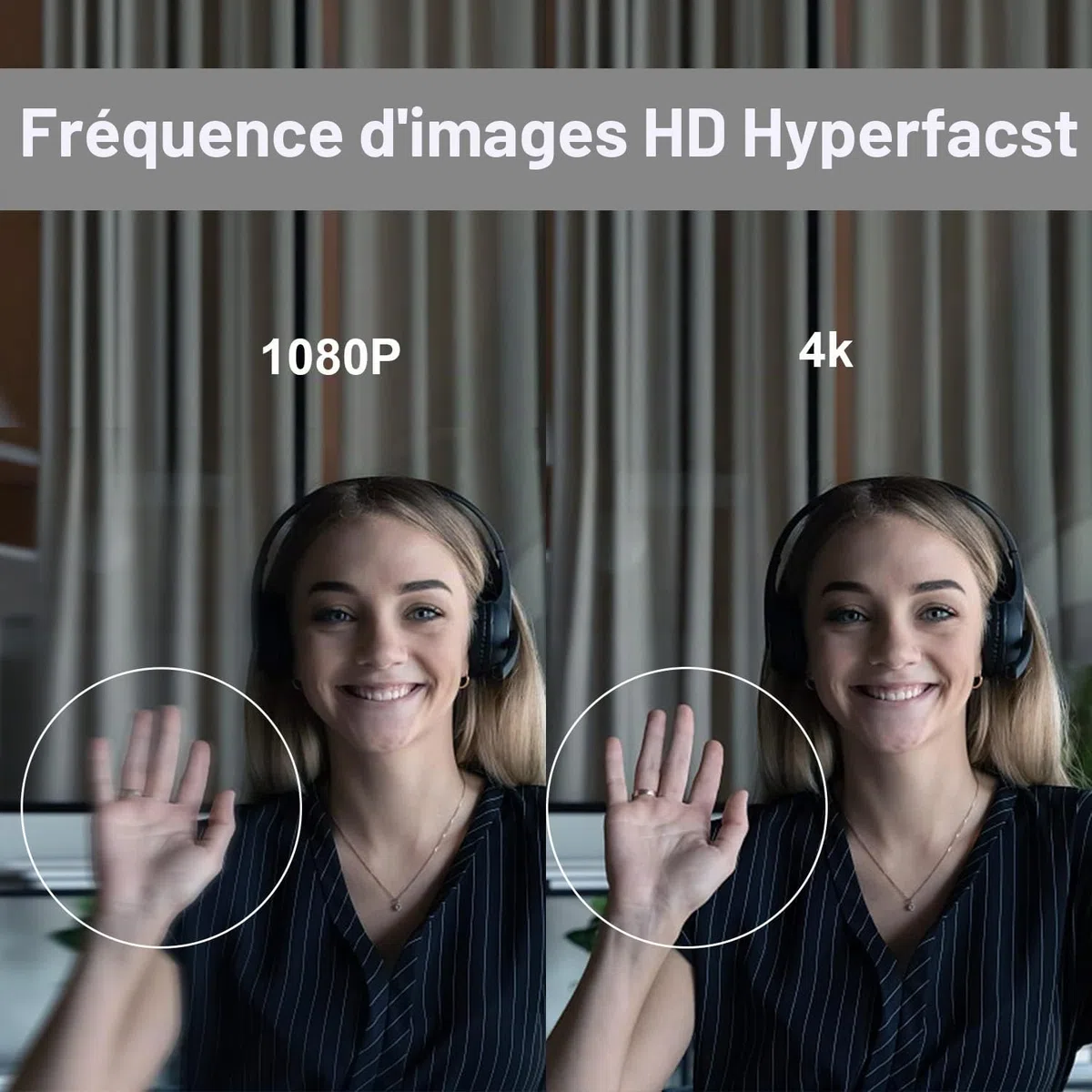 TONGVEO Webcam 4K pour conférence - Caméra avec mic et haut-parleur - Grande angle AI Auto Framing - Zoom compatible