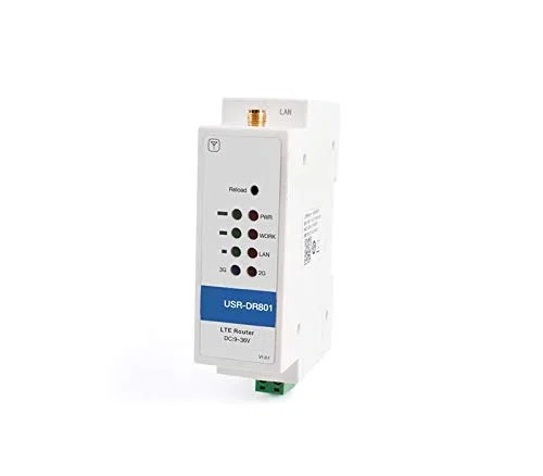 Routeur Industriel 4G sur Rail DIN - Prend en Charge Tous les Réseaux - Petite Taille - 5 Modes - 12 Fréquences - Coque V0 - Ignifuge - USR-DR801