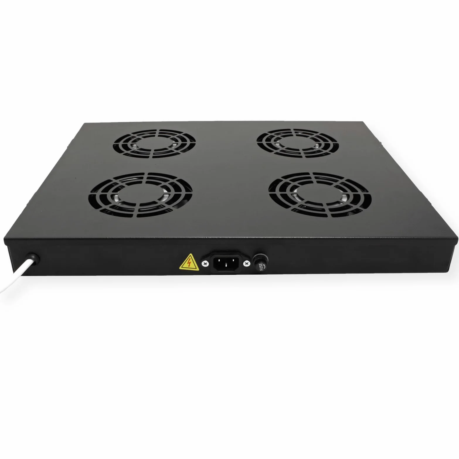 ROLINE Unité de Ventilation 19 Pouces 4 Ventilateurs, Thermostat Noir