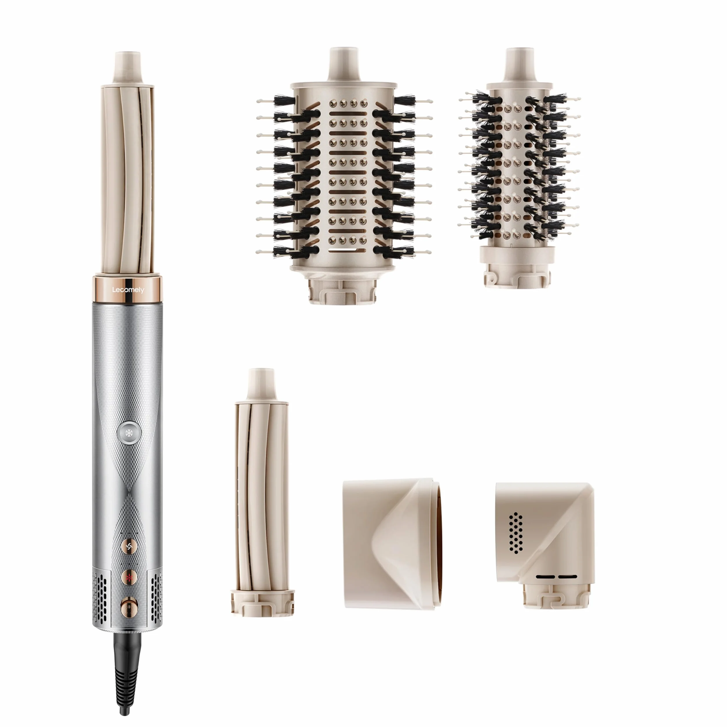AirEdge A3 Brosse Soufflante 5-en-1 Automatique Coanda 1500W Lisseur Volumateur Ionique Anti-Frisottis Cheveux Longs Fins Épais