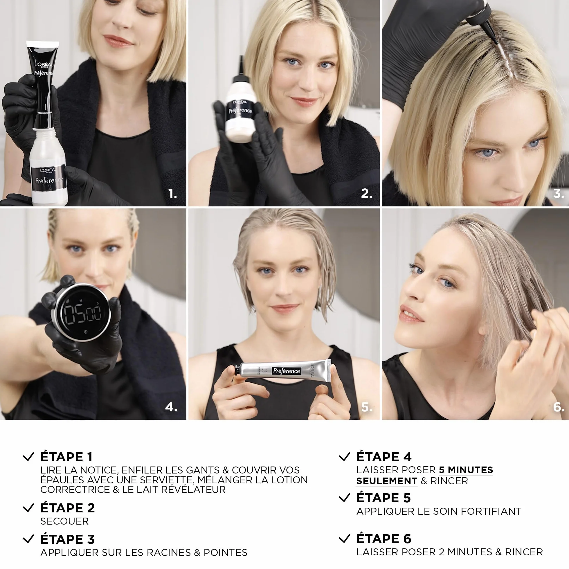L’ORÉAL PARIS Préférence Le Blonding Soin Patine Post-Décoloration Blond Cendré (01) Sans Ammoniaque