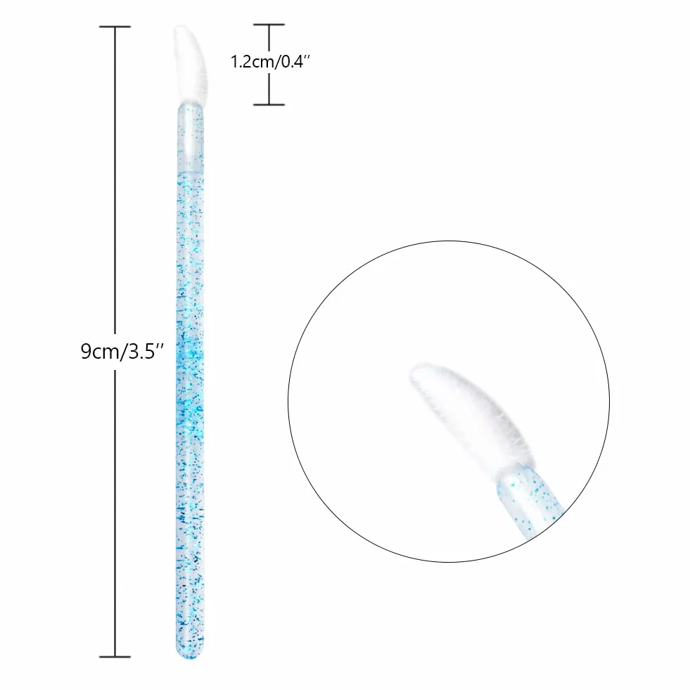 G2PLUS Pinceaux Lèvre Jetables Brosse à Lèvres Applicateur Lip Brush Maquillage Kits Poignée Cristal Multicolor