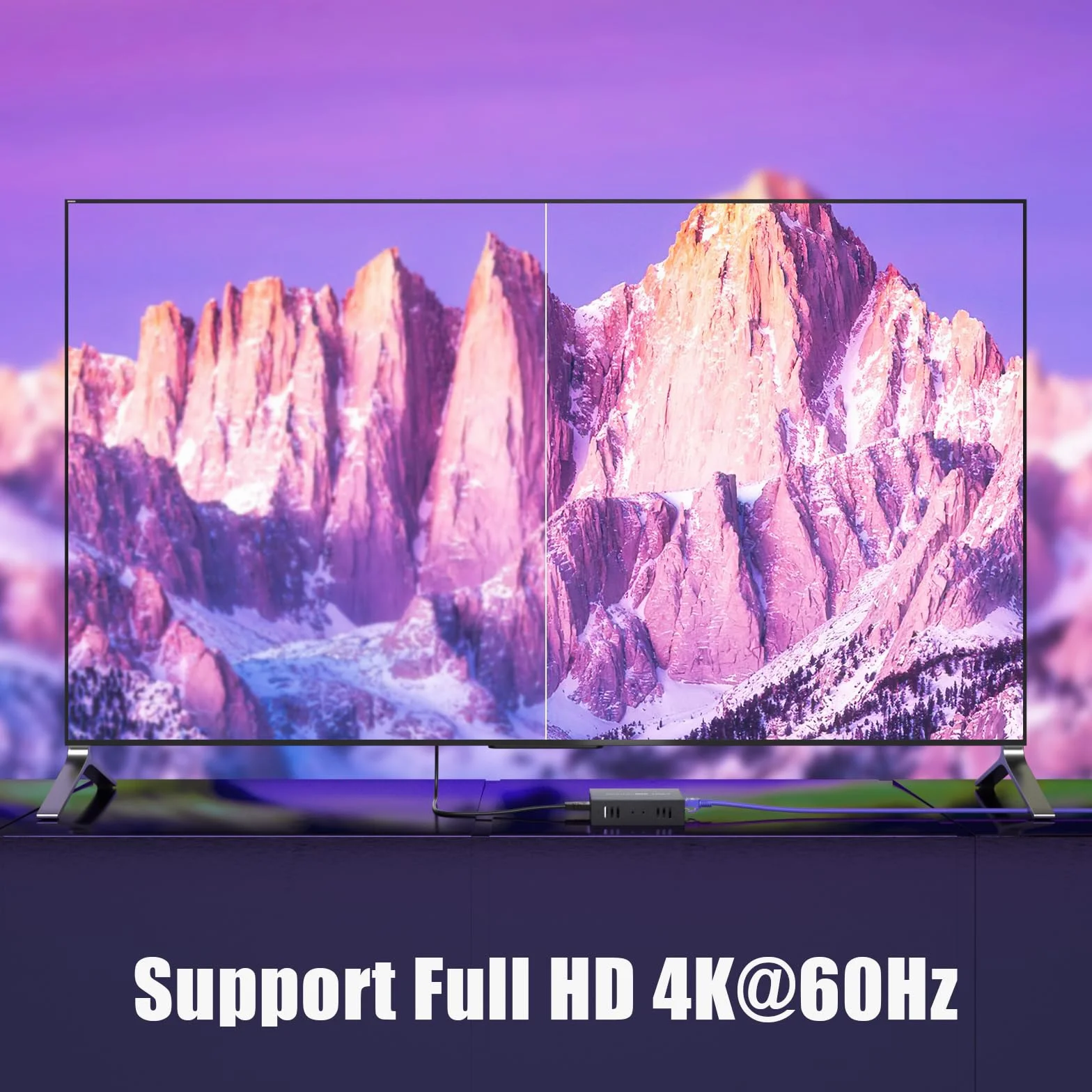Extendeur KVM HDMI 4K 60Hz RJ45 Cat5/6/7 50m Noir