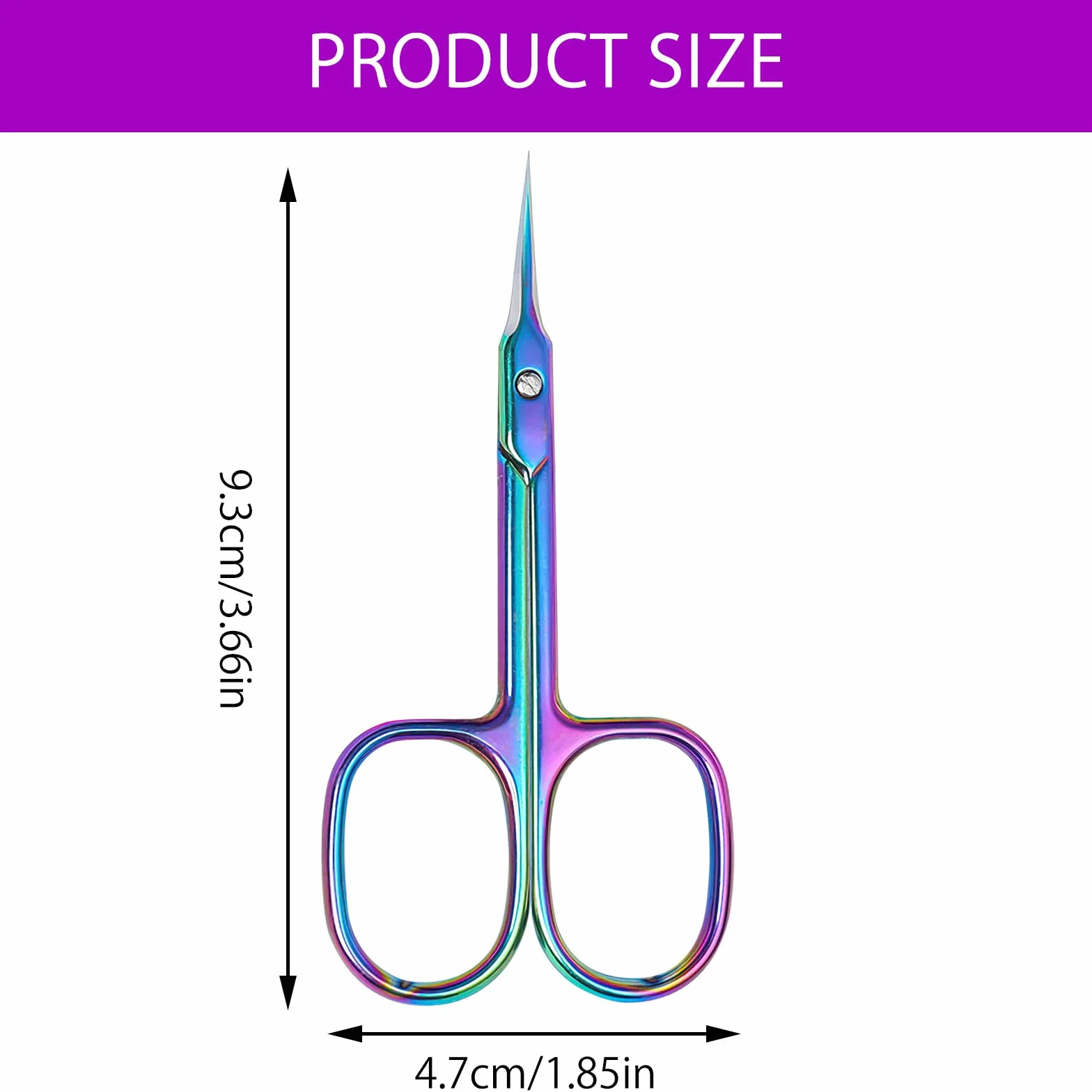 Ciseaux à Cuticules Professionnel Acier Inoxydable Courbés Ultra Fins TNSLAND