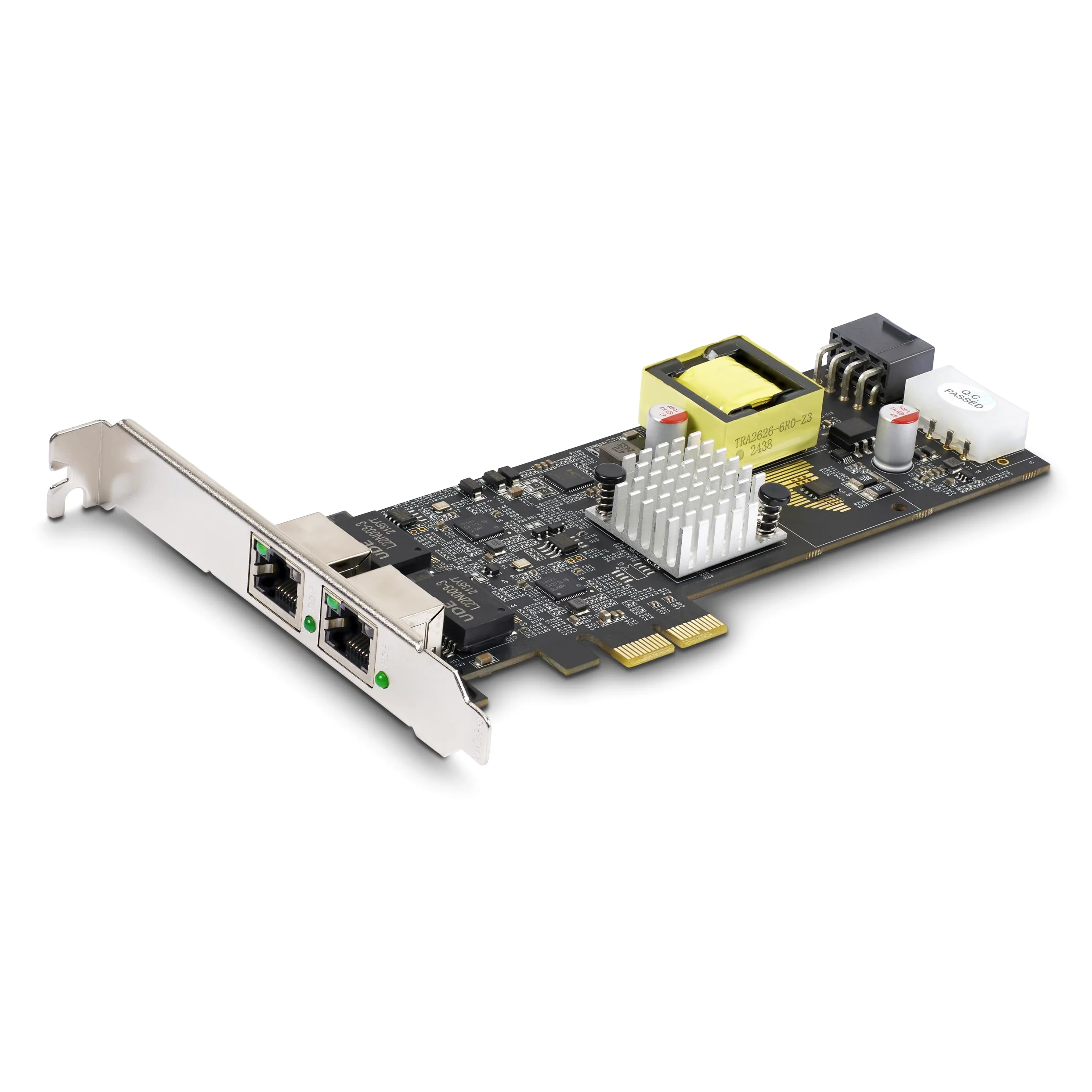 StarTech Carte Réseau PoE PCIe 2 Ports 2.5Gbps (PR22GIP-NETWORK-CARD) | NBASE-T, Intel I225-V, 802.3af/at PoE+, Multi-Gigabit NIC, Alimentée par SATA