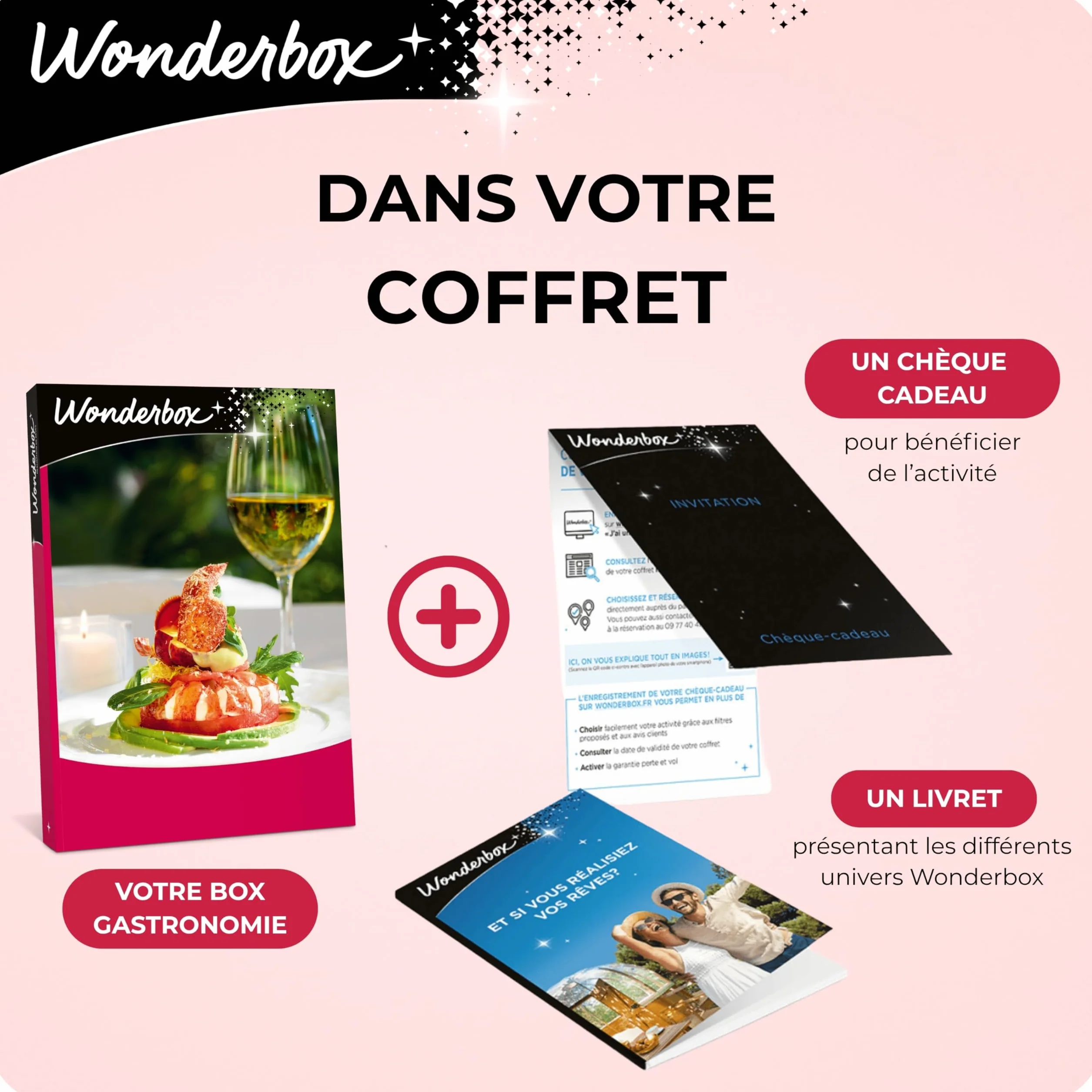 Coffret Cadeau Plaisirs Gourmands Wonderbox - 2900 Dégustations Champagnes Spiritueux Repas Cours Cuisine Pour 1 ou 2 Personnes