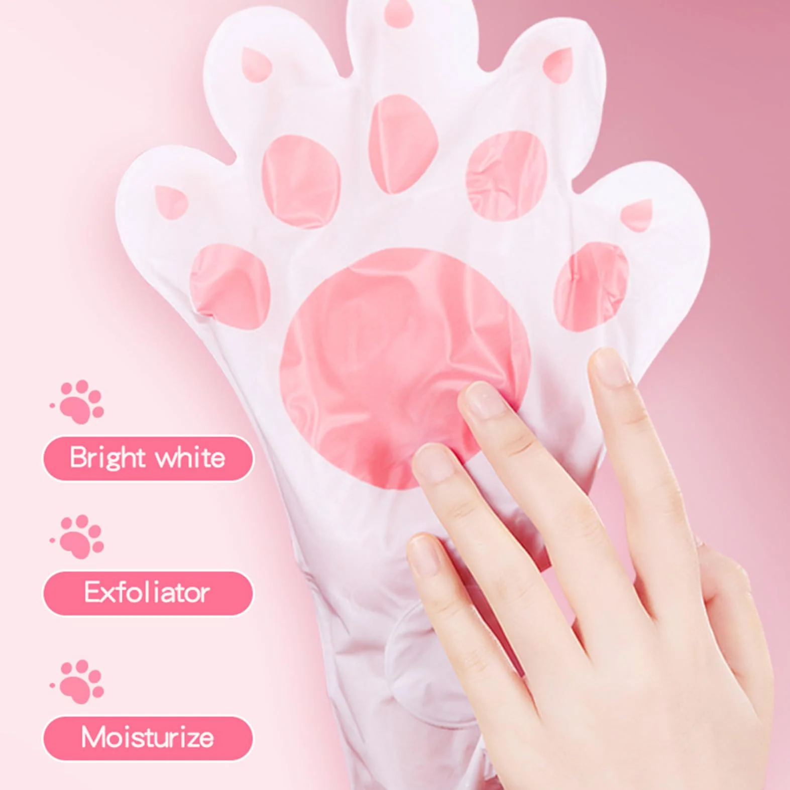 Masques pour les mains hydratants niacinamide lait de chèvre gants exfoliants lot de 4