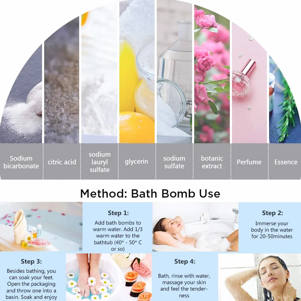 Bio bombes de bain Coffret cadeau pour femme 12 pièces