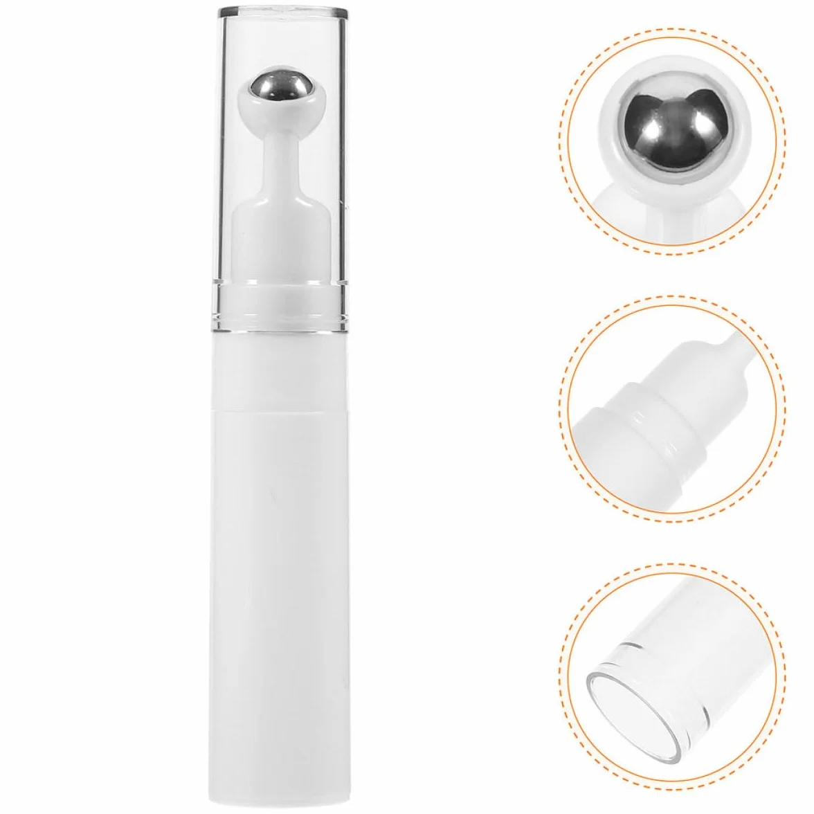 Flacon Roll-On Vide à Bille pour Sérums Contour des Yeux, Applicateur Rechargeable 15 Ml