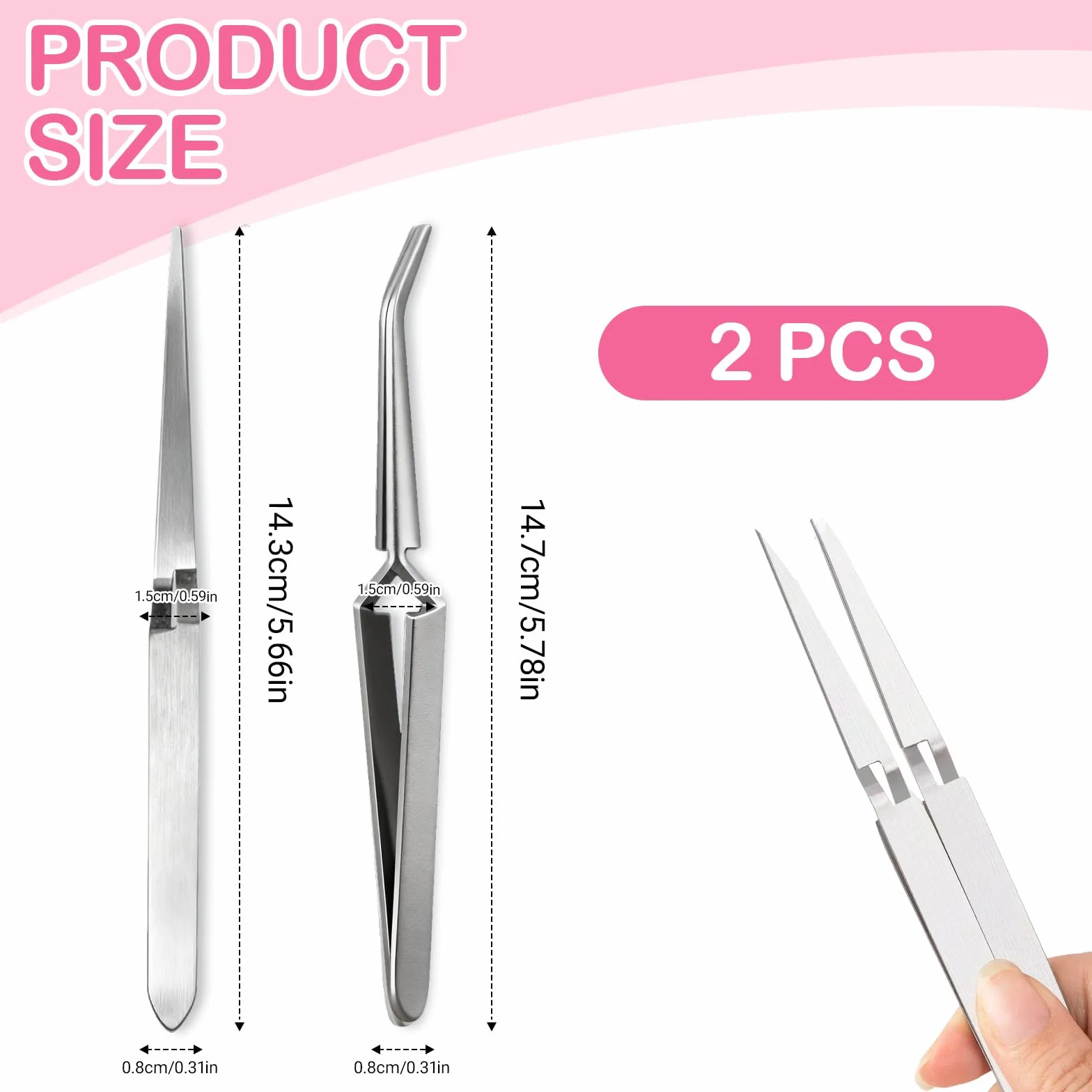 Pince à Ongles Jetstream 2 Pièces Pincher pour Bricolage et Réparation Électronique