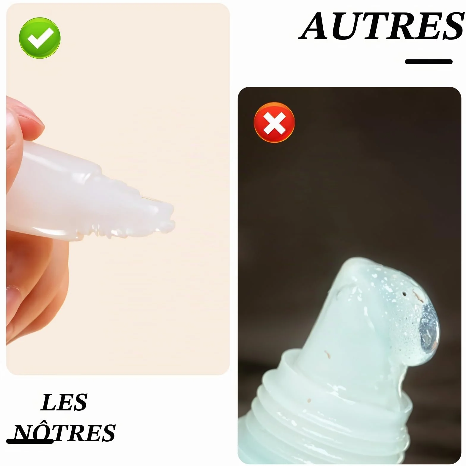 Lot de 5 tubes vides conteneurs souples pour dentifrice de voyage mini flacons cosmétiques rechargeables