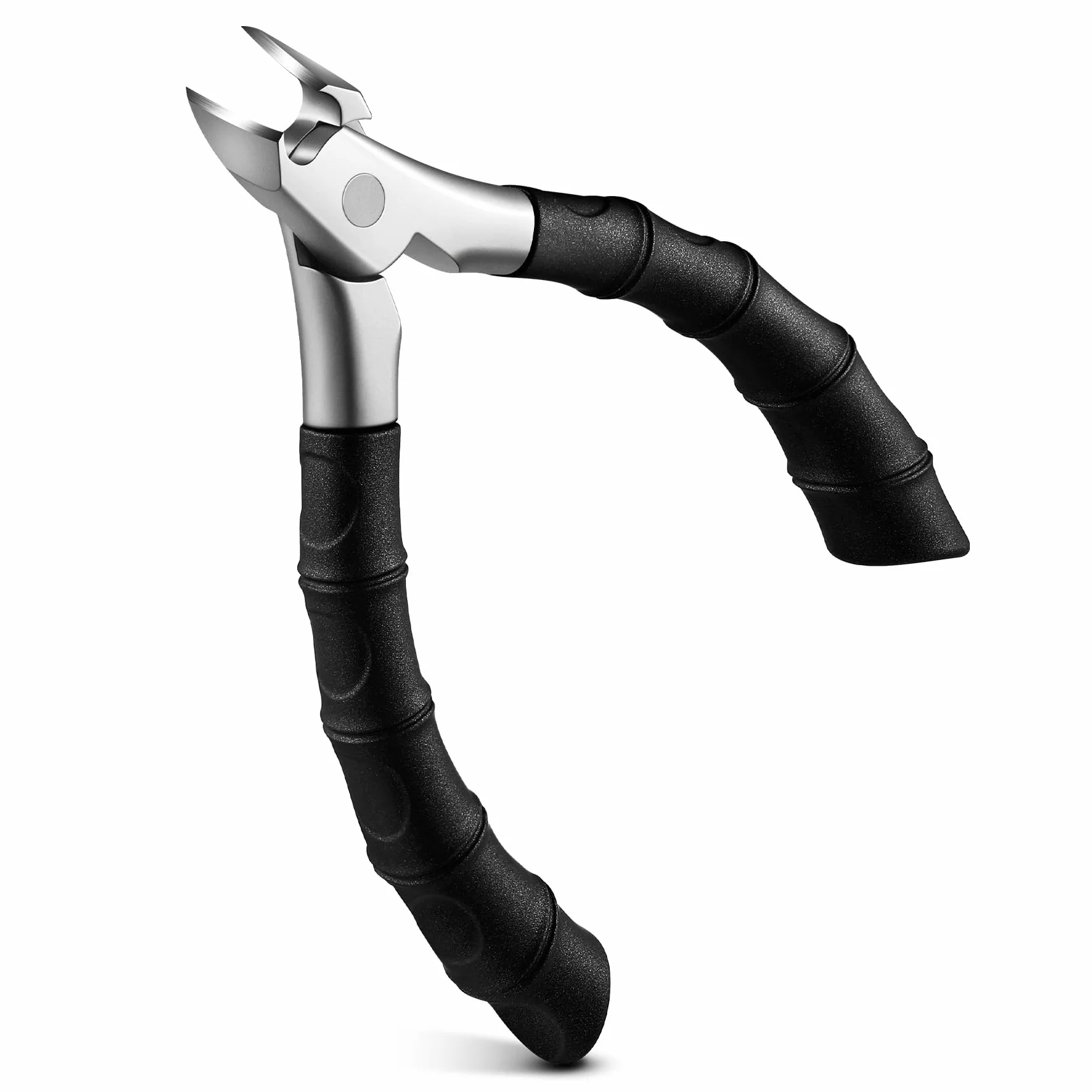 Coupe-ongles Epais Pied à mâchoires Larges Ouvertes, Pince Ongles Incarne Pieds Antidérapant à Long Manche pour Personnes âgées, Ciseaux a Ongles Pieds de Précision Noir