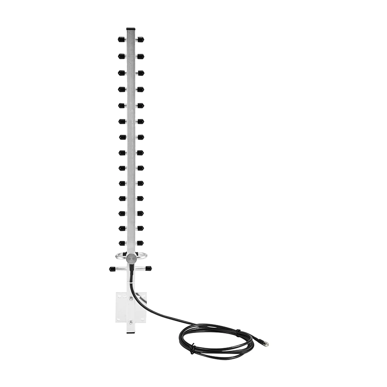 KIMISS Antenne Directionnelle Antenne Routeur sans Fil Argent Connecteur Rpsma 2.4Ghz 25Dbi Antenne sans Fil Directionnelle Routeur WiFi Câble Extérieur 2M