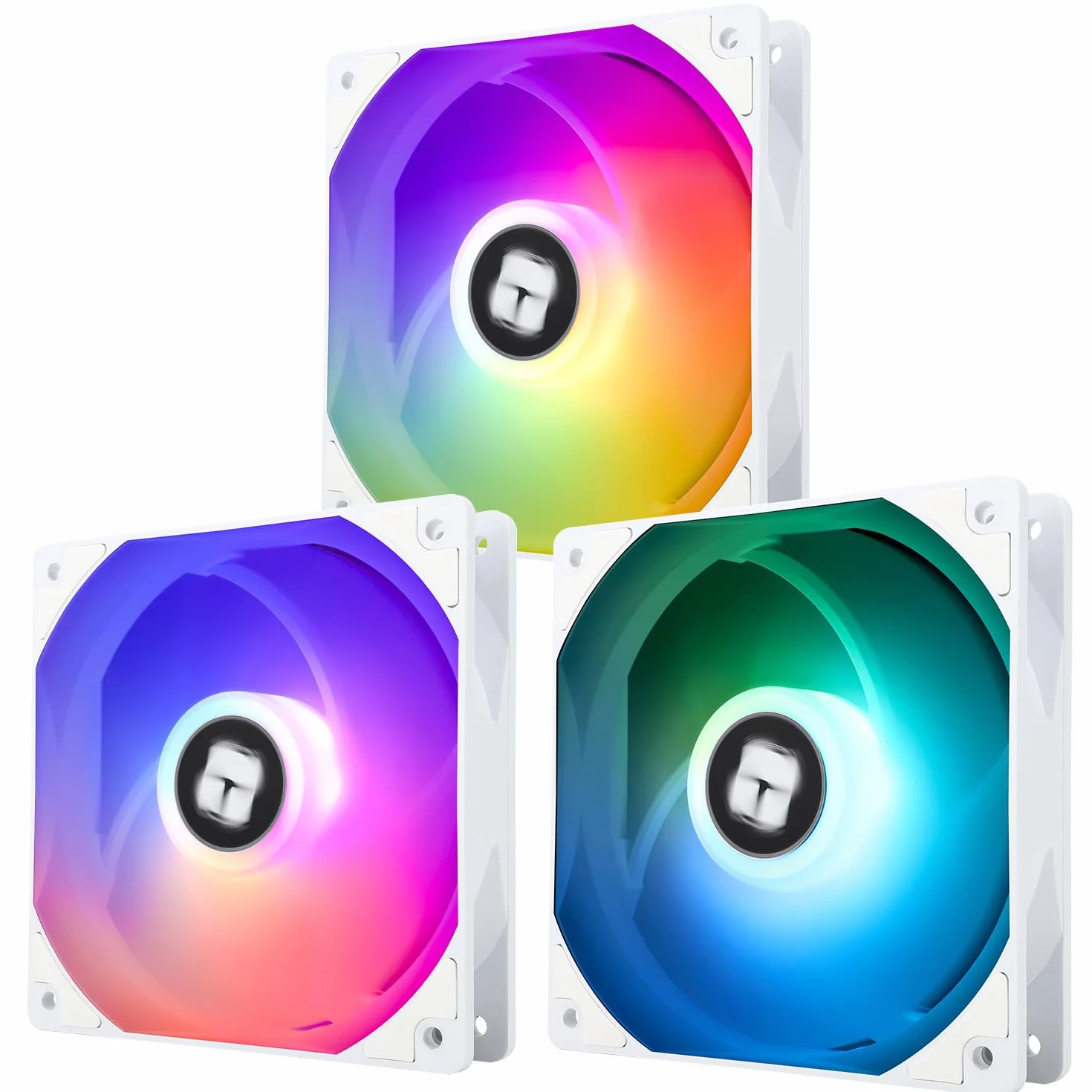 Thermalright TL-C12CW-S X3 Ventilateur de CPU 120 mm Blanc ARGB PWM silencieux avec roulement S-FDB 1550 tr/min (3 pièces)