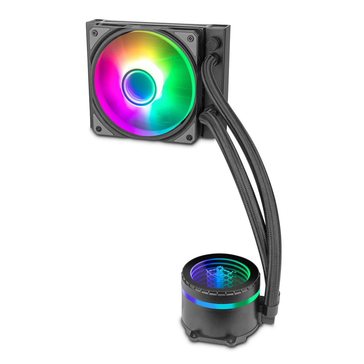 Yeyian Système de Refroidissement Liquide ARGB pour Processeur Intel AMD PC Gaming pour Ordinateur Jeu AIO Watercooling Silencieux | 1 ventilateurs RVB 120 mm | 2000 tr/min | (Nouveau 2024)