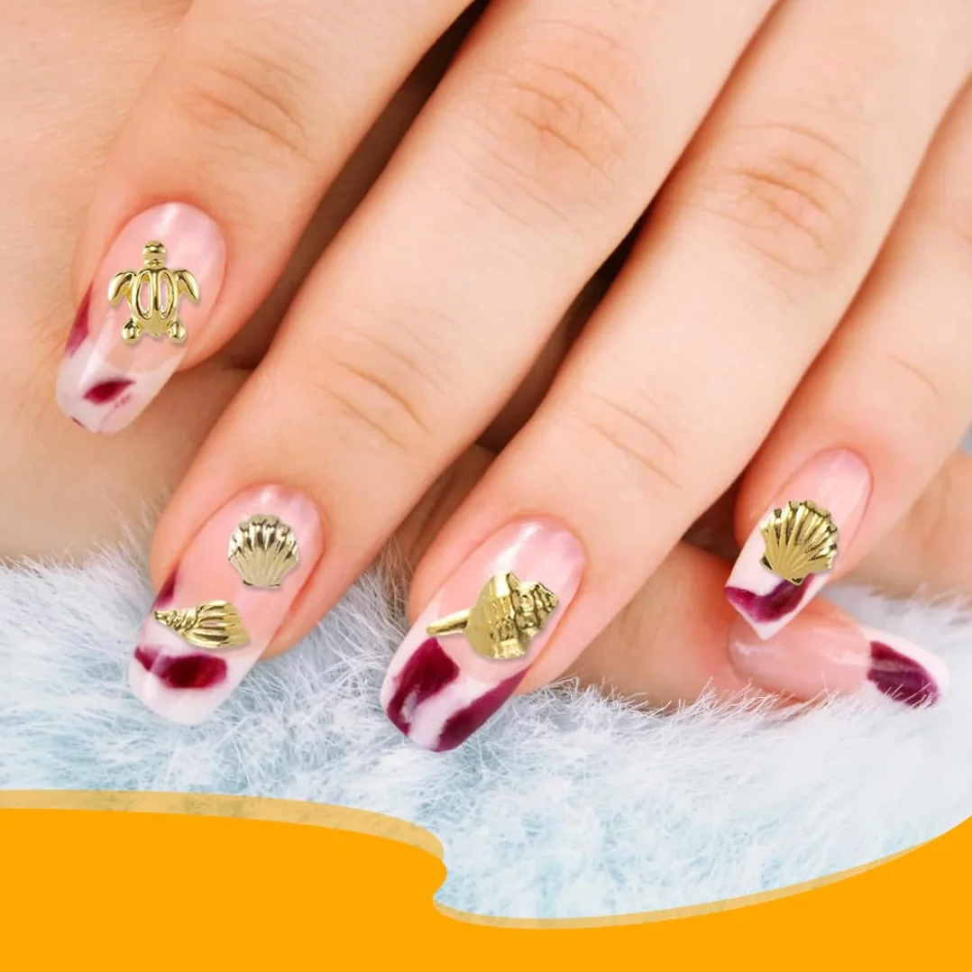 CPJJ Bijoux Ongles Lot de Nail Art Strass Ongle Or