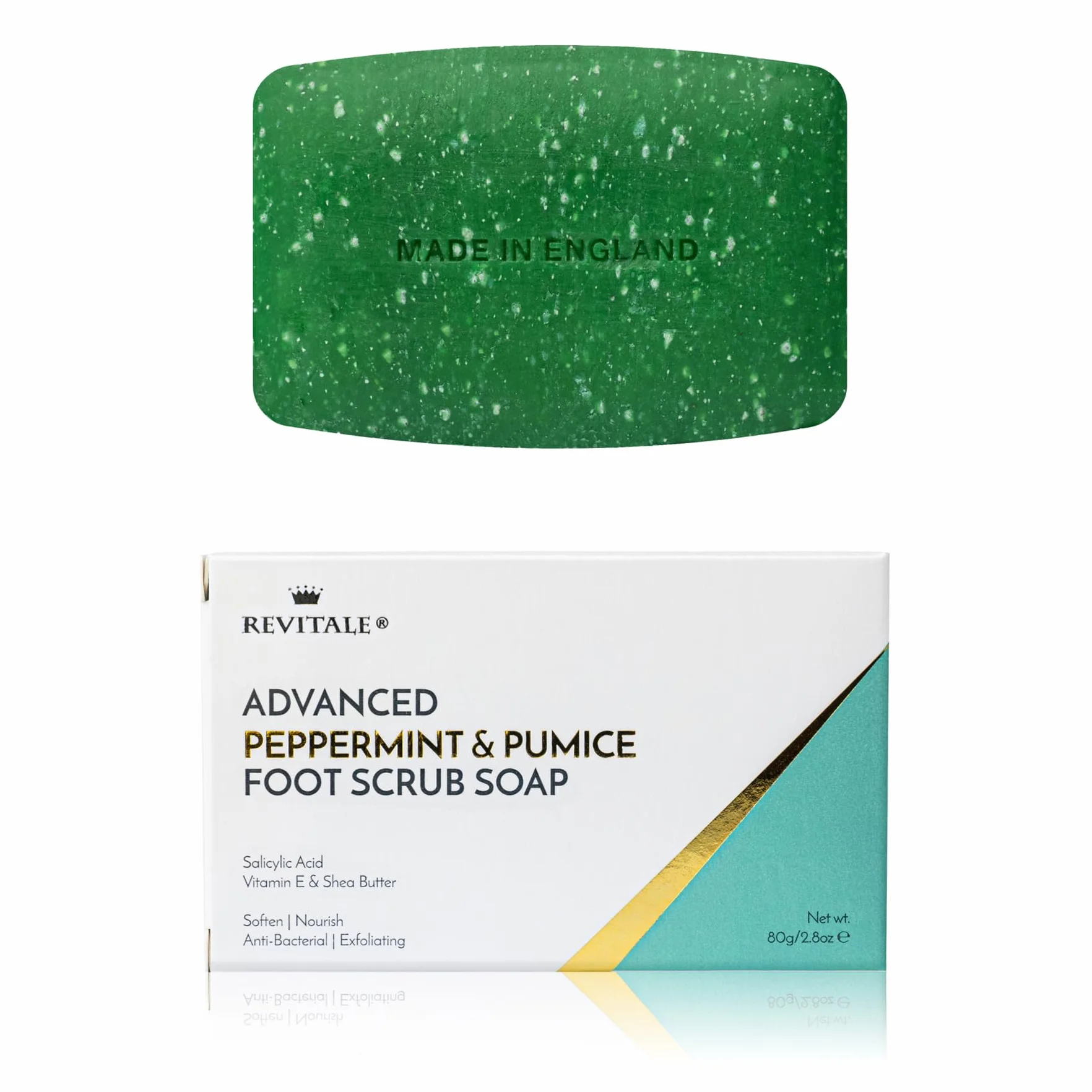 Revitale Savon Exfoliant Avancé Pieds Menthe Poivrée Pierre Ponce Barre Exfoliante Revitalisante