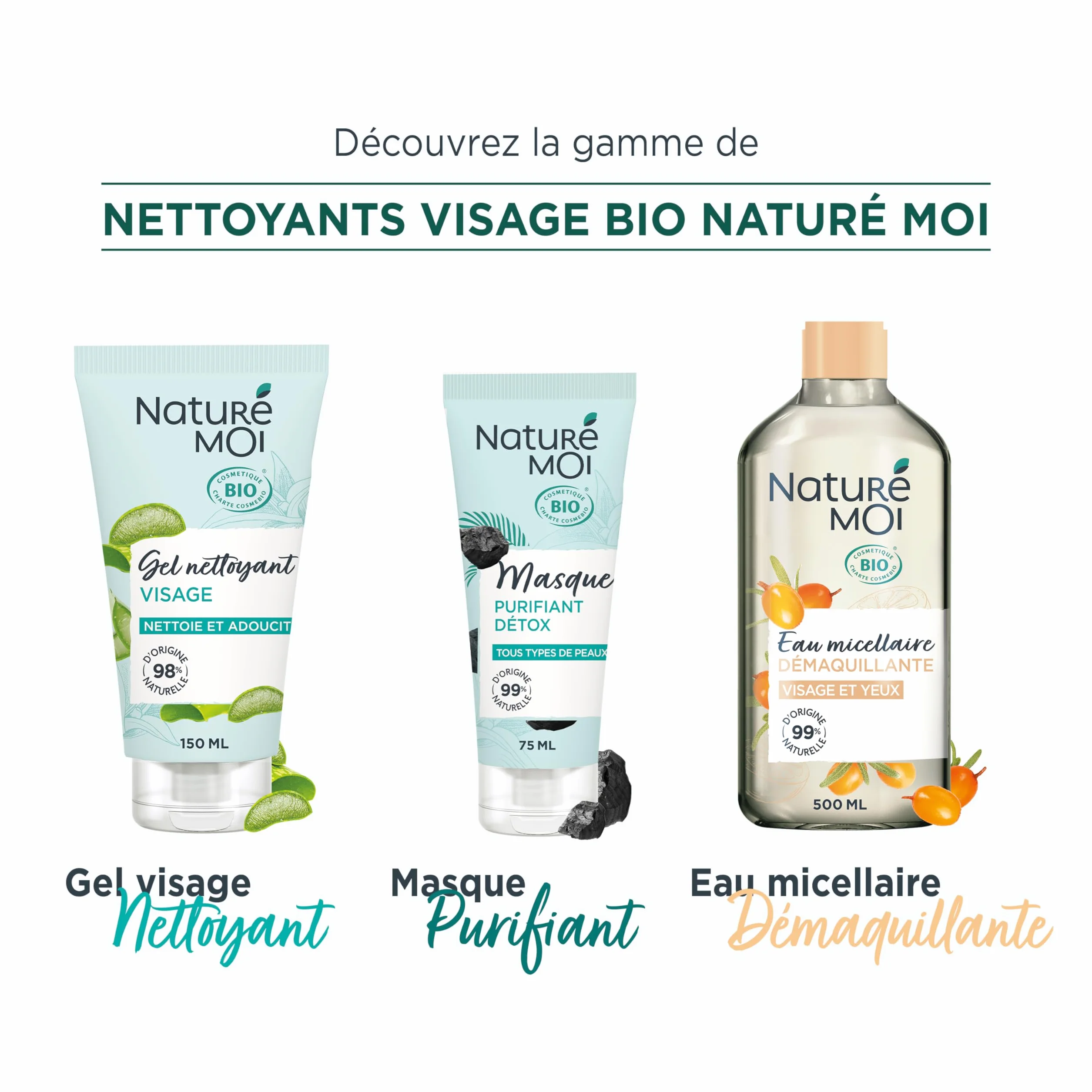 Gel Nettoyant Visage Aloe Vera Bio 150 ml Fabriqué en France
