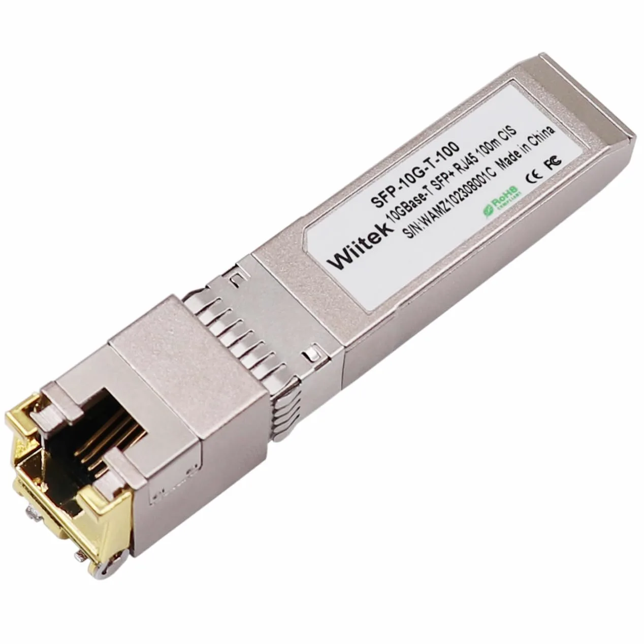100 mètres, modules SFP+ vers RJ45 10 Gbit/s, émetteur-récepteur RJ45 vers SFP+ en cuivre 2,5 G/5G/10 GBase-T, compatible avec Cisco SFP-10G-T-X, Ubiquiti, Netgear, Mikrotik, faible