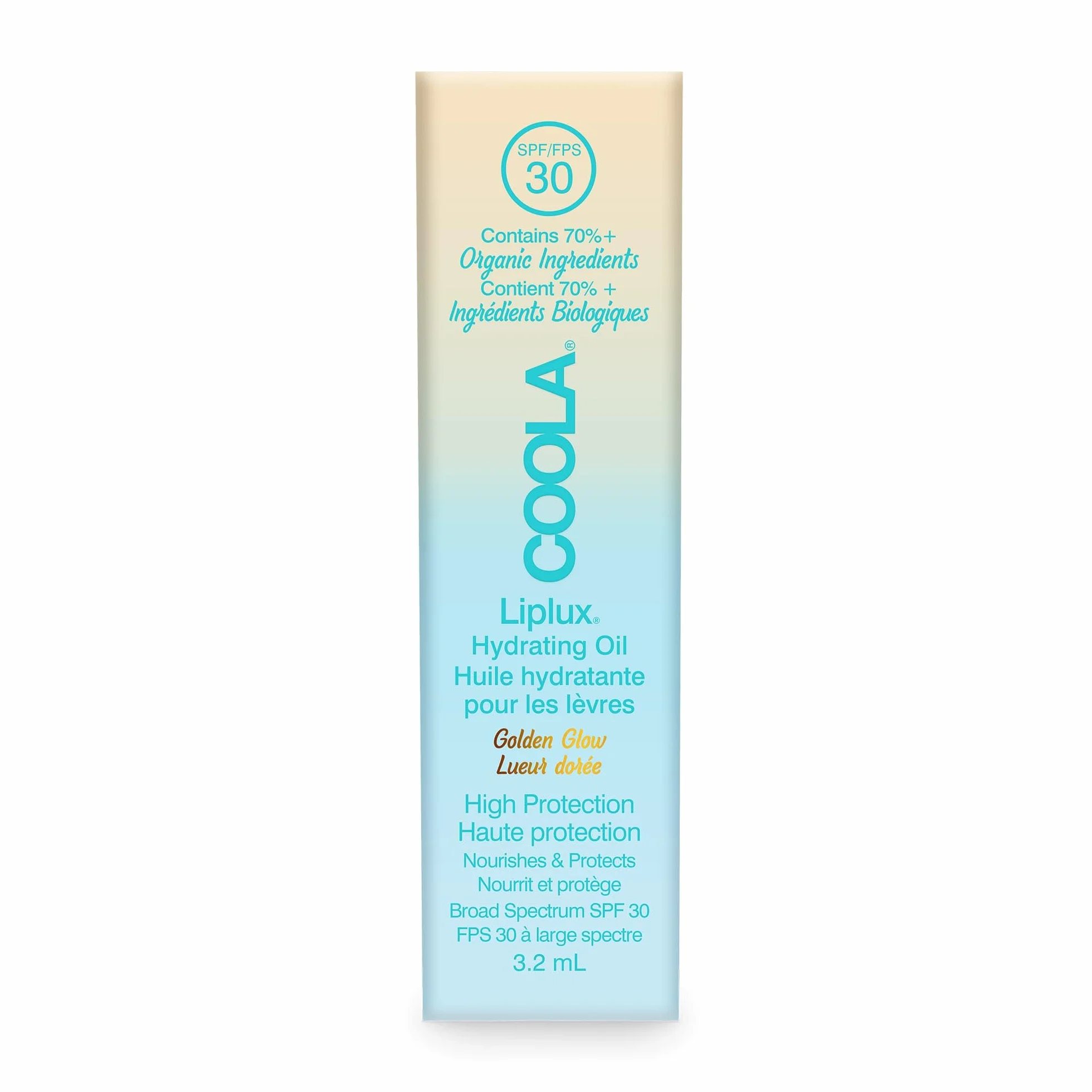 COOLA Classic Liplux Organic Hydrating Lip Oil Sunscreen SPF 30, 3.2ml
