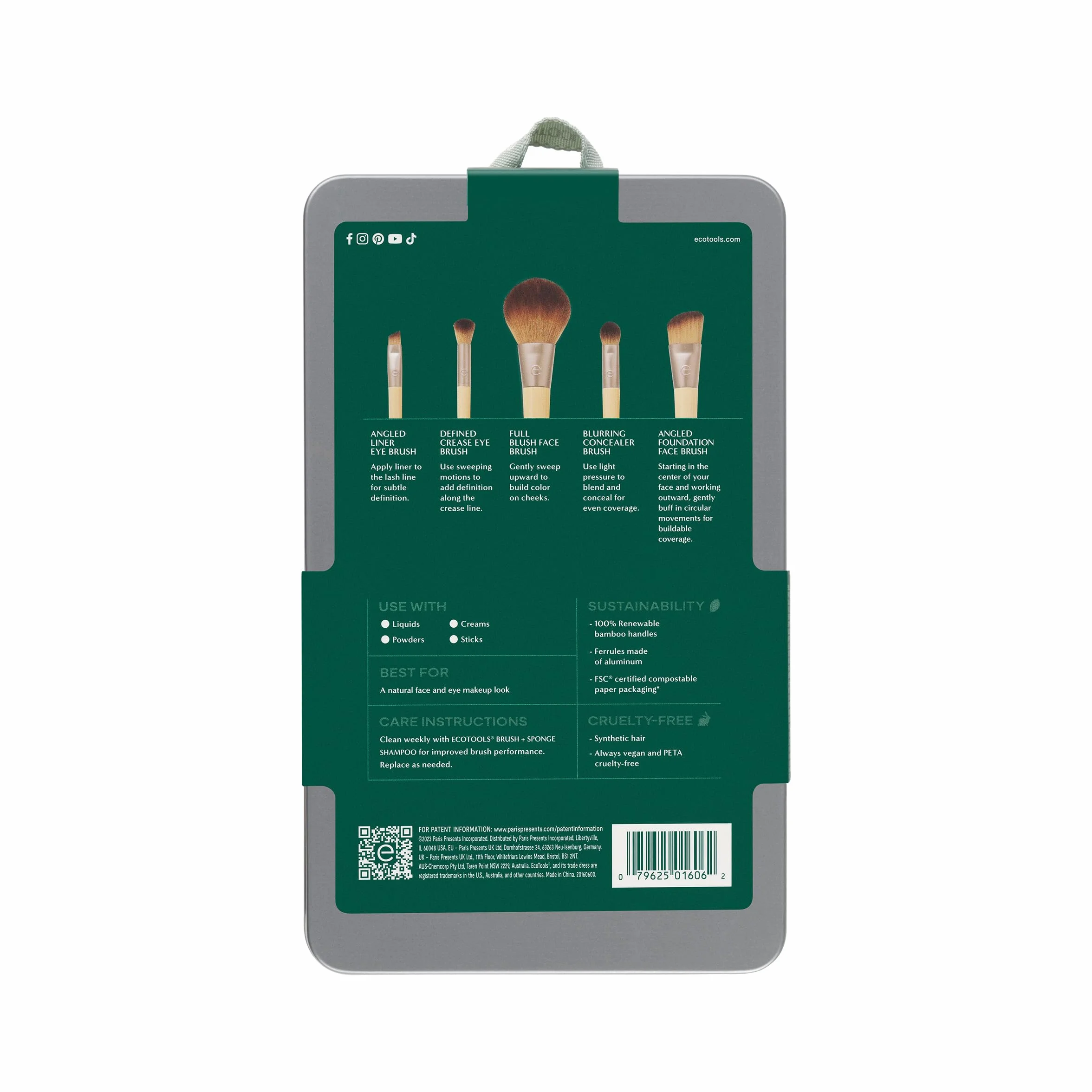 EcoTools Ensemble de pinceaux de maquillage Start the Day Beautifully