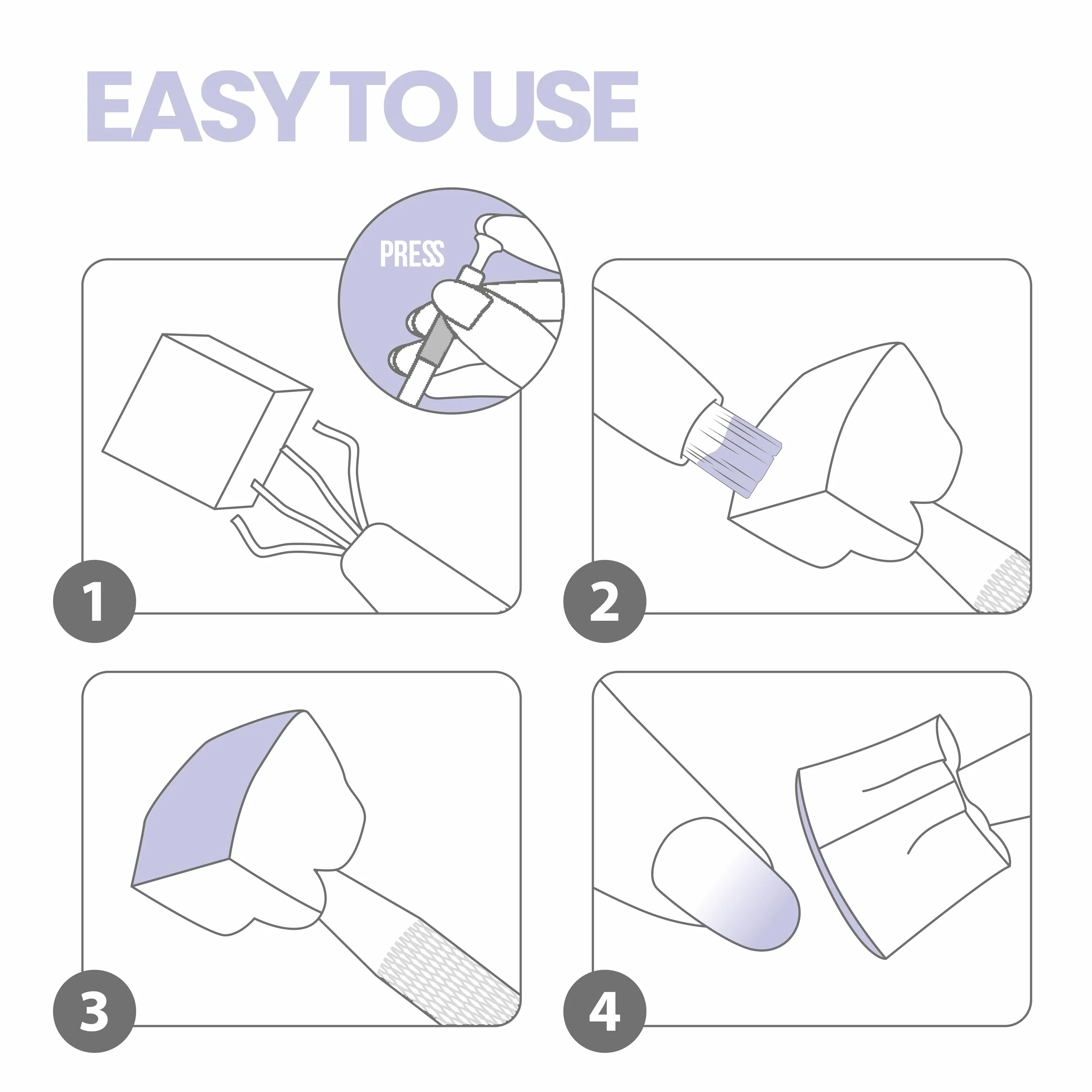 Glam'Up Paris Kit Éponges Pince Effet Dégradés Baby Boomer Nail Art 100 Pièces