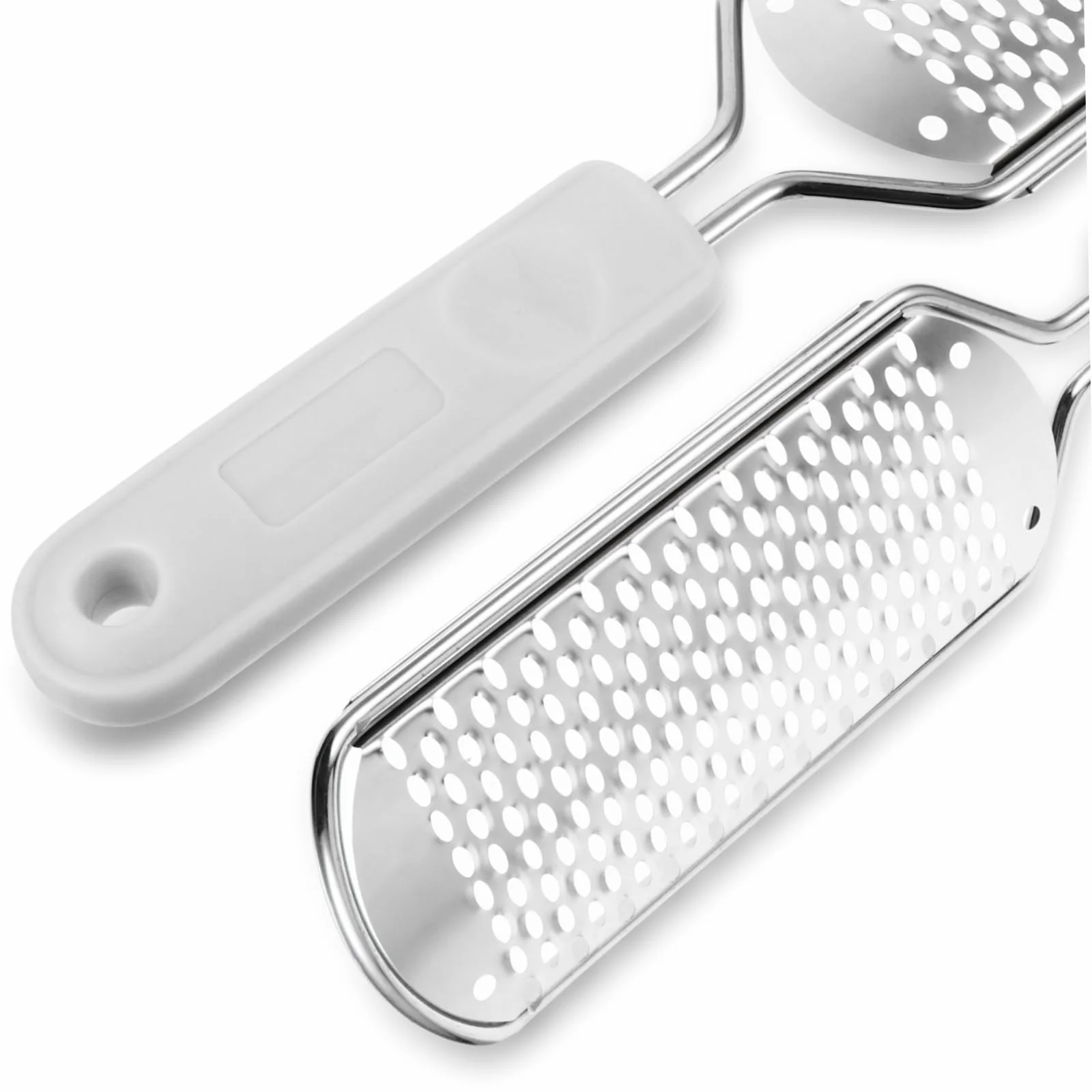FRCOLOR Râpe à Peaux Mortes Acier Inoxydable Pied 2pièces Ergonomique Portable