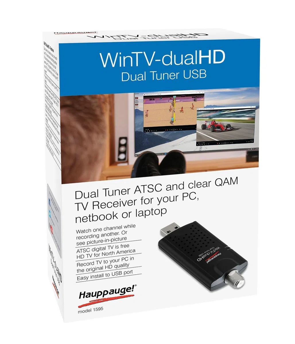 HAUPPAUGE WinTV-DualHD Double USB 2.0 HD TV Tuner pour PC Windows 1595 Noir