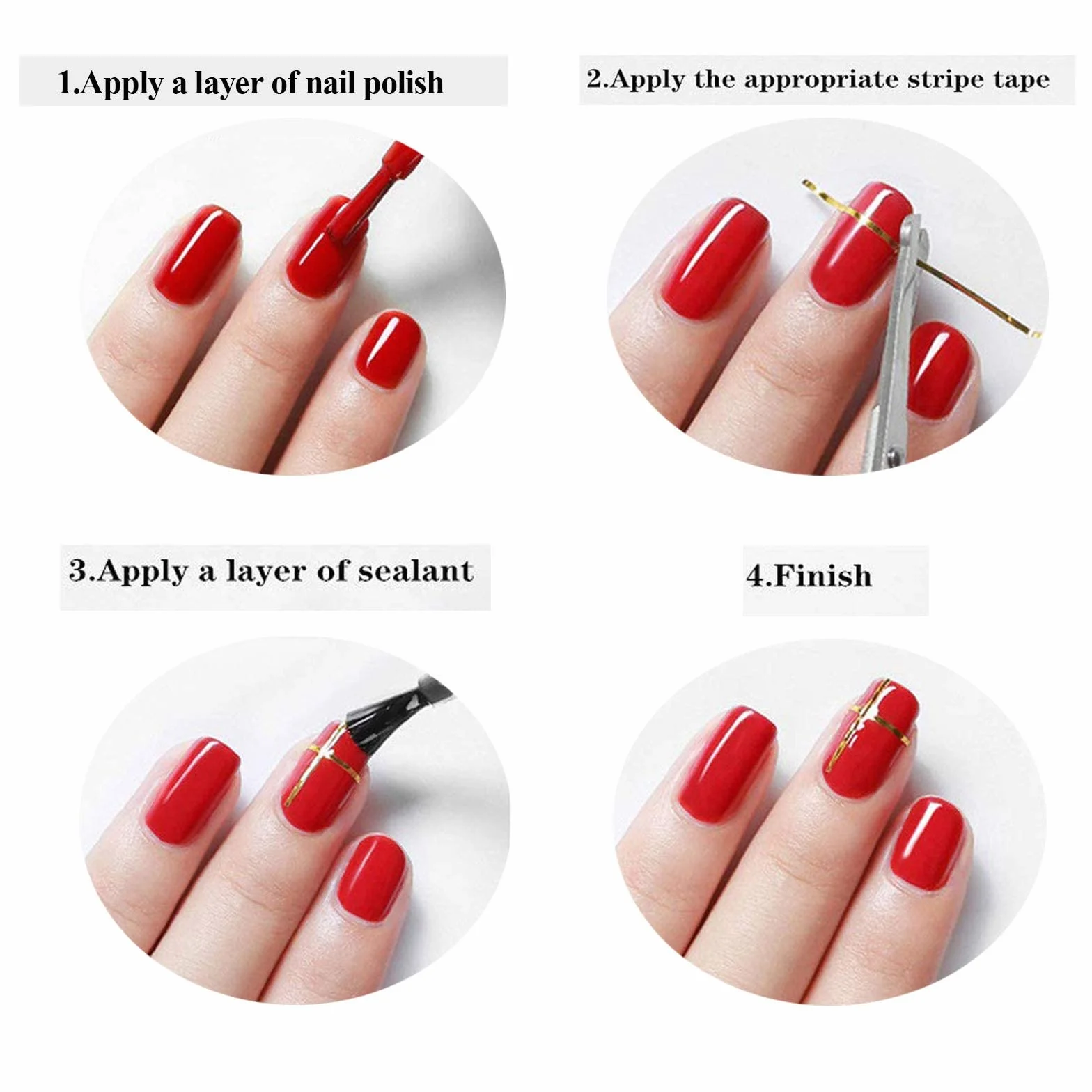 42 Couleurs Nail Art Striping Tape Bande Manucure Rouleau à Ongles Autocollant
