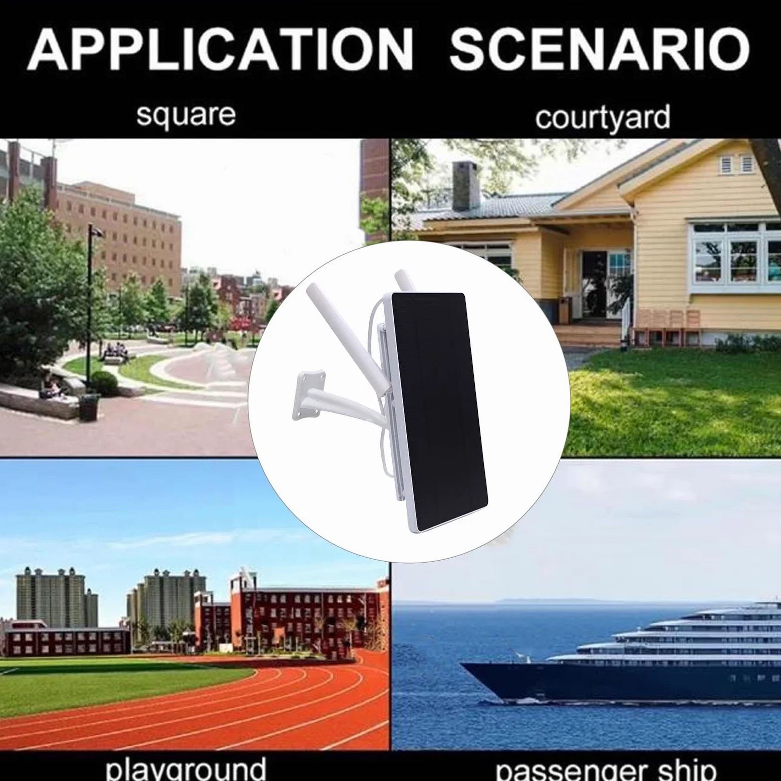 Buachois Routeur Solaire 4G LTE WiFi Extérieur IP66, Modem sans Fil Alimenté par Énergie Solaire pour Camping Car et Caméra jusqu'à 8 Appareils (Version européenne)