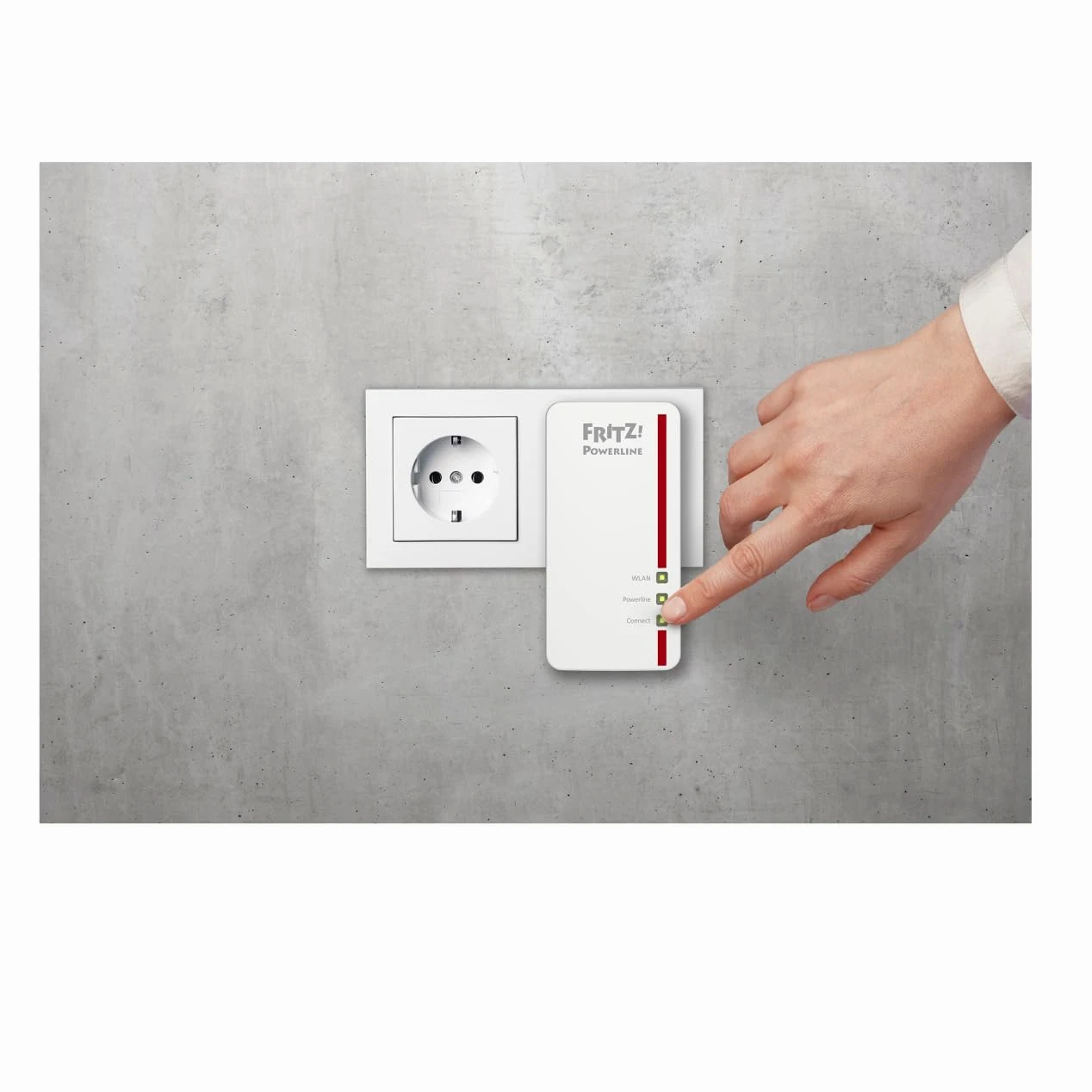 AVM Fritz Powerline 1260E/1220E WLAN Set (point d'accès WLAN, idéal pour le streaming multimédia ou les connexions NAS, 1200 Mbit / s, version en langue allemande) Blanc