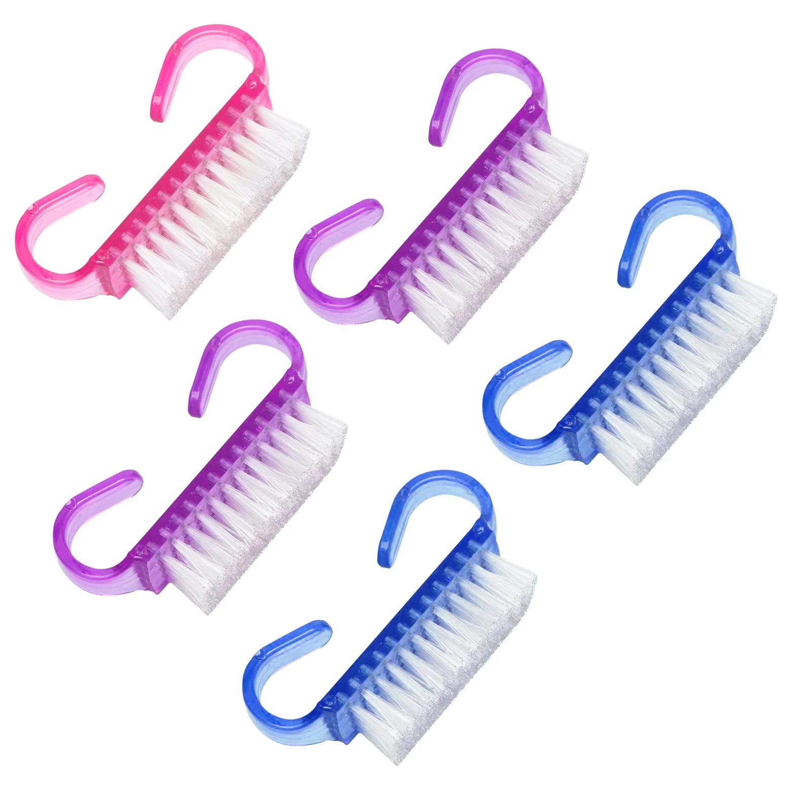 Brosse à Ongles 5 Pièces, Brosse de Nettoyage pour Nail Art, Outil de Récurage