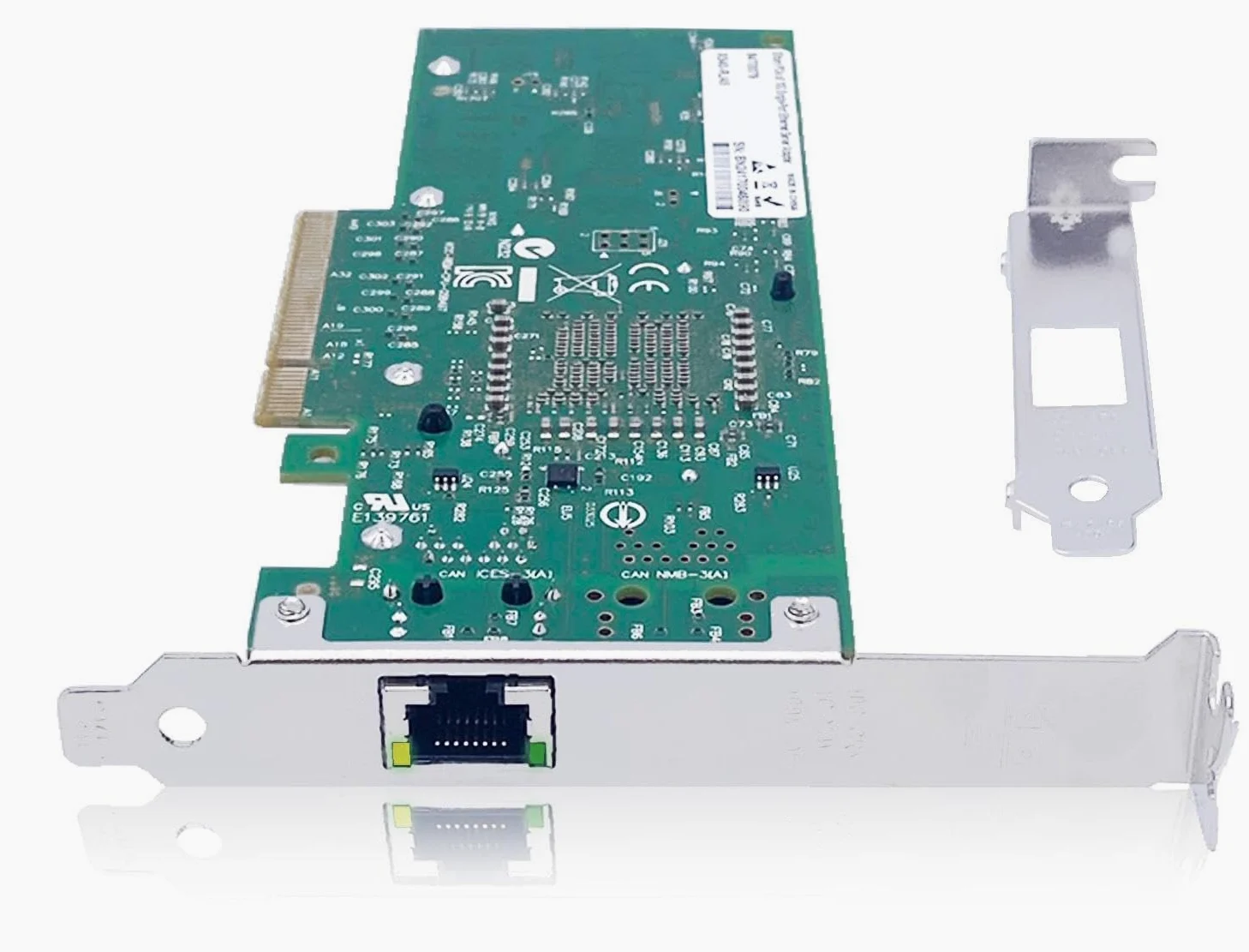 Elfcam® - 10Gb Carte Réseau PCIe en RJ45 Compatible avec Freebox Ultra et Orange Livebox 6, 10Go PCI Express x8 LAN Adapter pour Windows Server, Windows 7/8/10/11, Linux