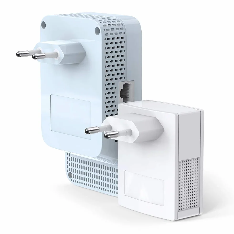 TP-Link TL-WPA1000 Kit Adaptateur Réseau CPL 1000 Mbit/s Ethernet/LAN WiFi Avec 1 Port Gigabit et Prise Intégrée Type F, Boitier Kit de 2