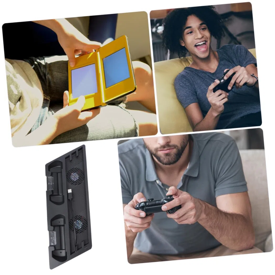 Support de Refroidissement pour Pro, Noir Abs, Ventilateurs Intégrés