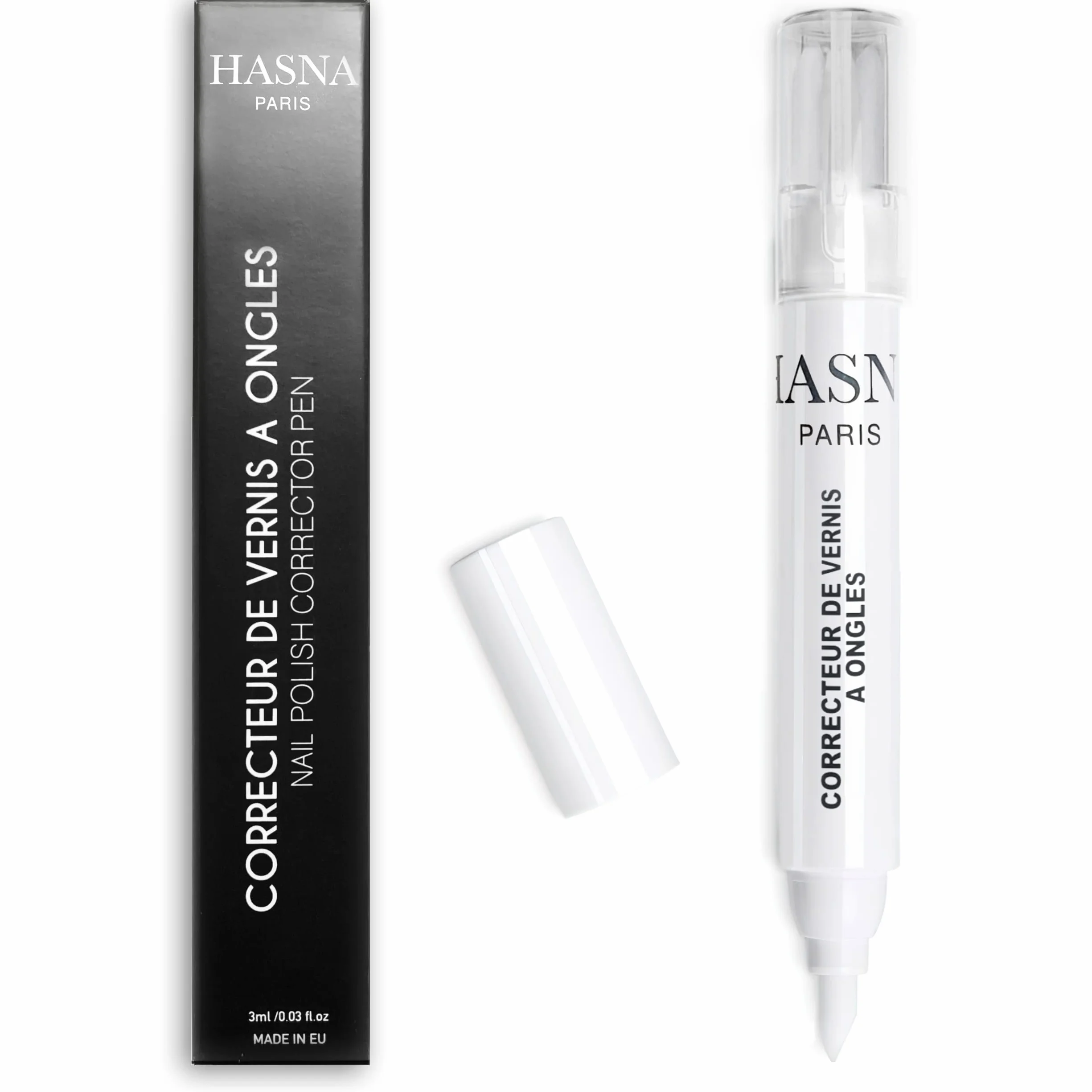 HASNA PARIS Duo Stylos Correcteur dissolvant sans acétone soins cuticules 2x3ml
