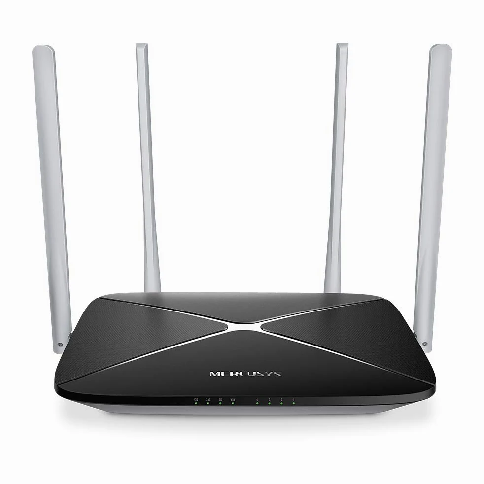 Mercusys Routeur sans Fil Double Bande AC1200, Vitesse Wi-FI jusqu'à 867 Mbps / 5 GHz + 300 Mbps / 2,4 GHz, Compatible avec IPTV et IPv6, Installation Facile, AC12