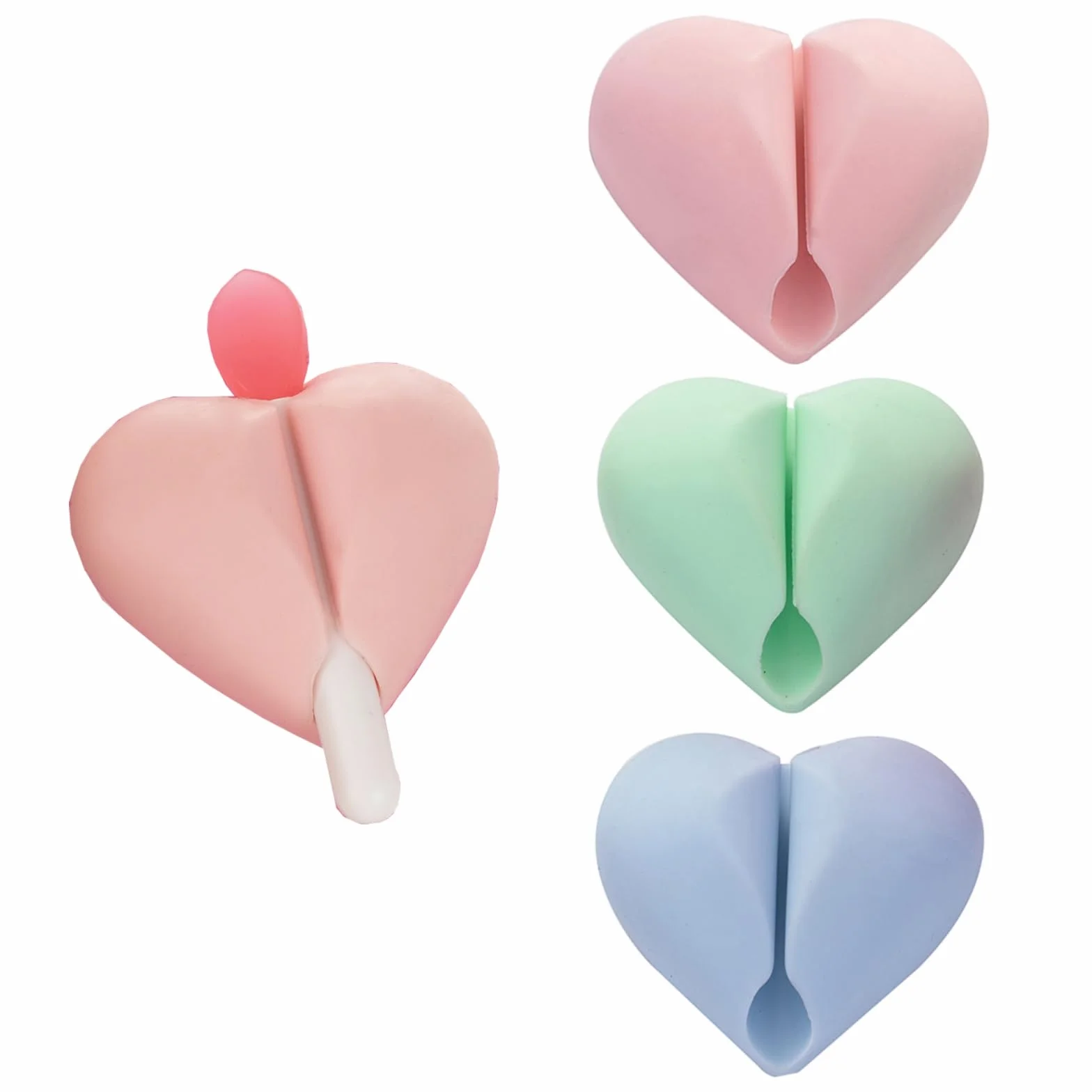 LANEIGE Support de pinceau à lèvres en silicone - Housse de protection rose bleu vert