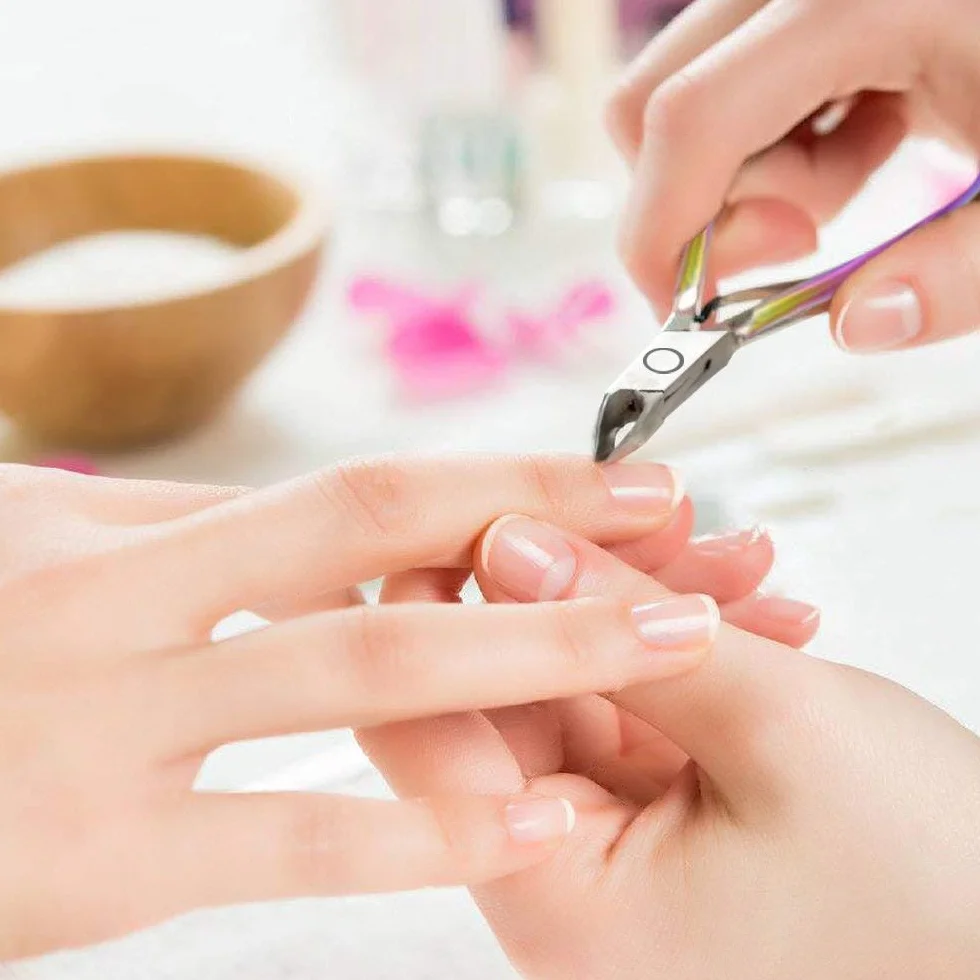 Pince à cuticules professionnelle en acier inoxydable pour manucure