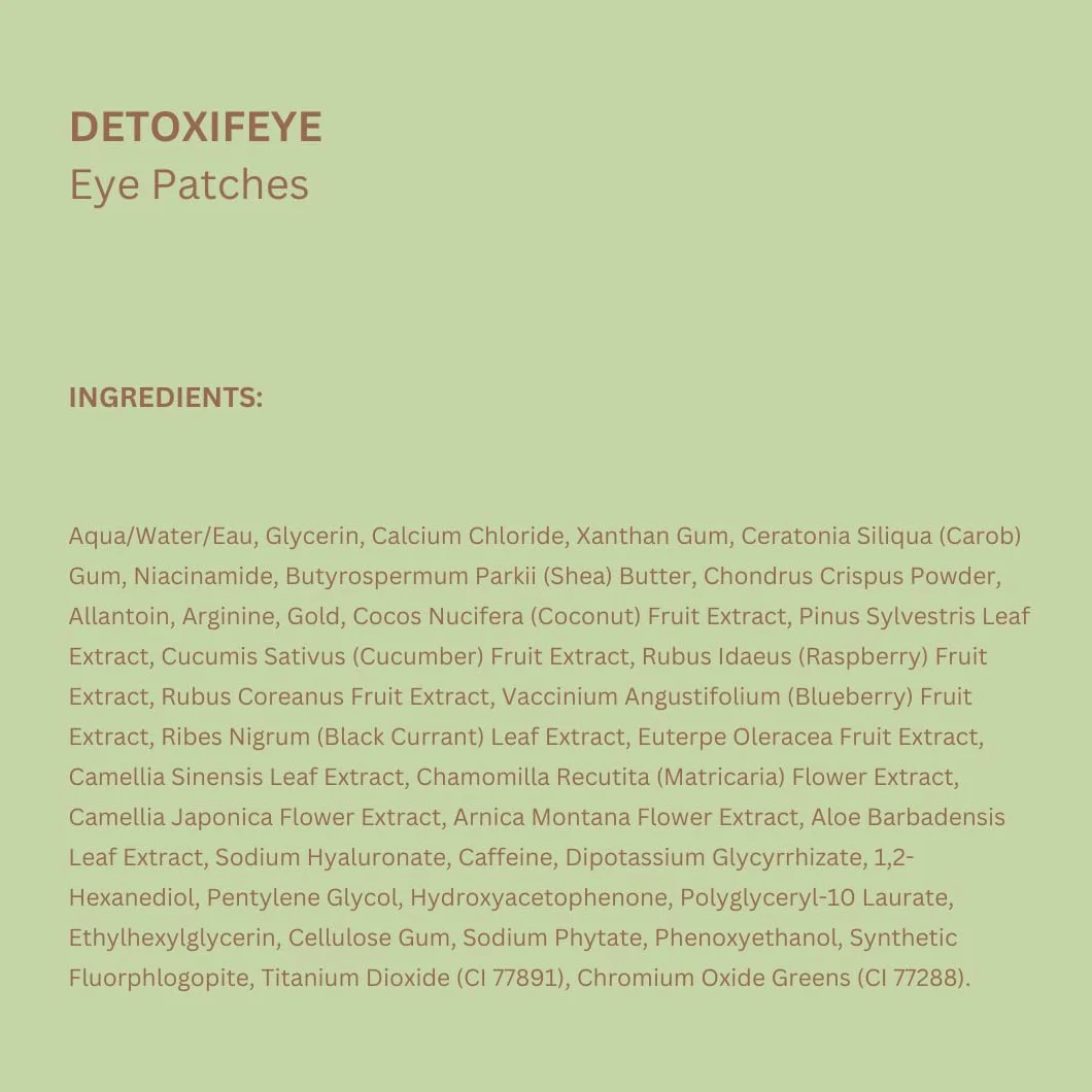 Pixi Beauty DetoxifEYE Eye Patches à l’Acide Hyaluronique, Caféine, Concombre et Or – 30 Paires