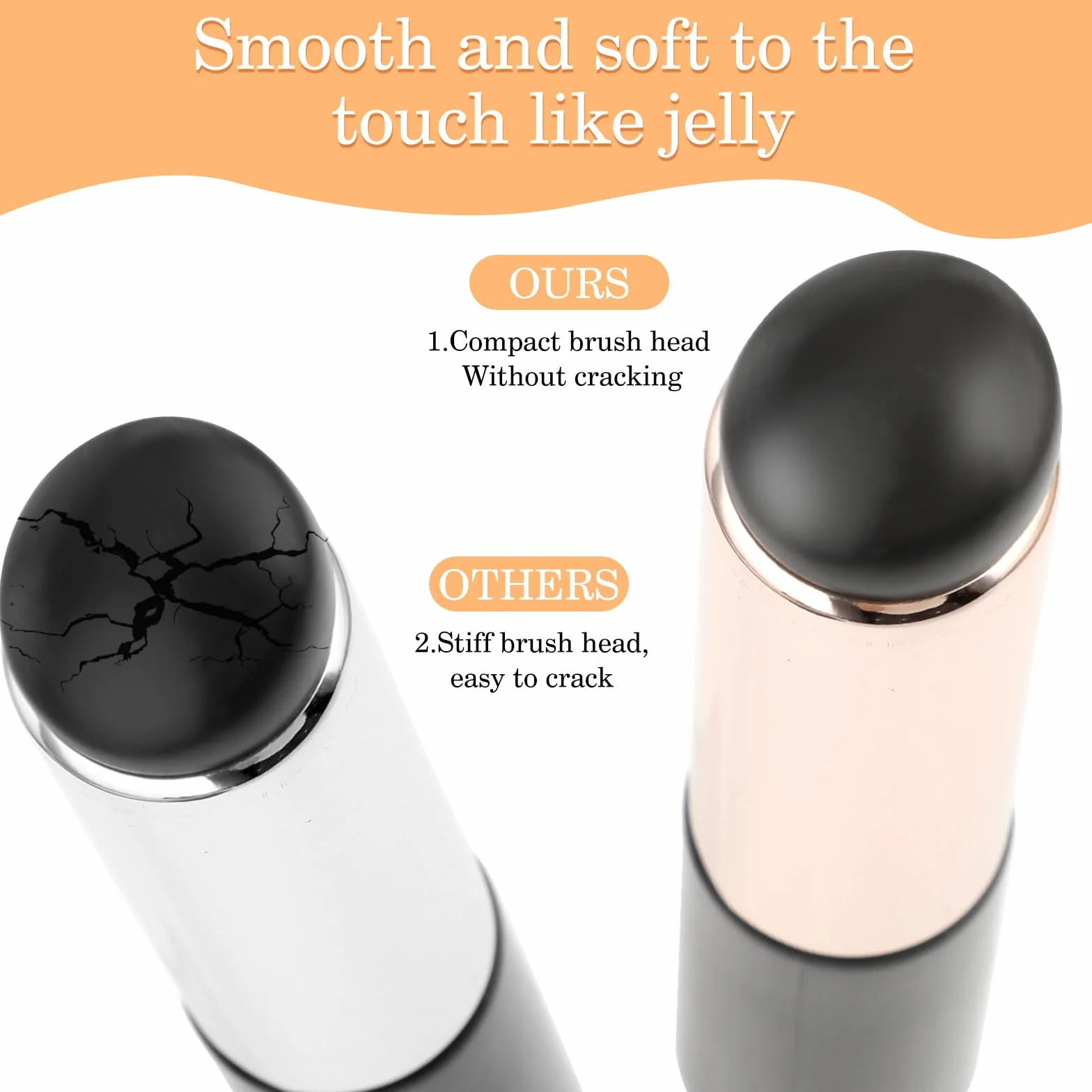 Amabro Lot de 2 pinceaux de maquillage en silicone réutilisables pour gloss à lèvres