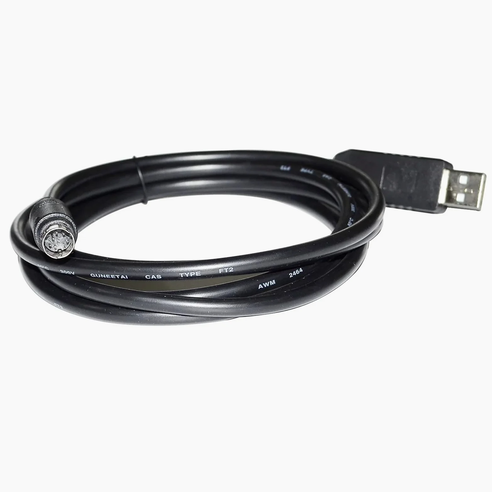Câble série convertisseur USB vers Mini DIN 8 Broches MD8 mâle RS232 FT232R for jauge numérique série LT10, LT11, LT20 et LT30(3 Metre)