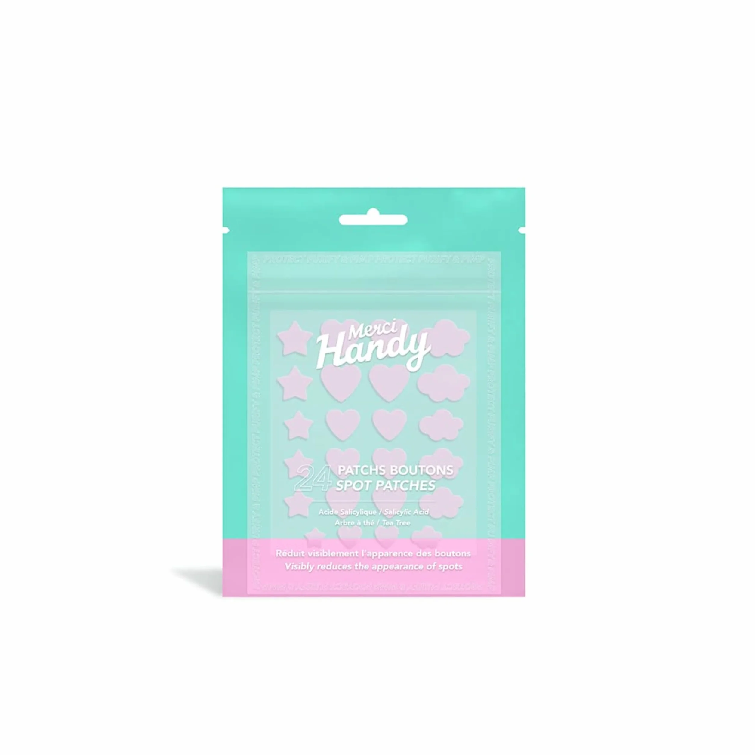 Merci Handy Patchs Boutons 24 Patchs Technologie Hydrocolloïde Acide Salicylique